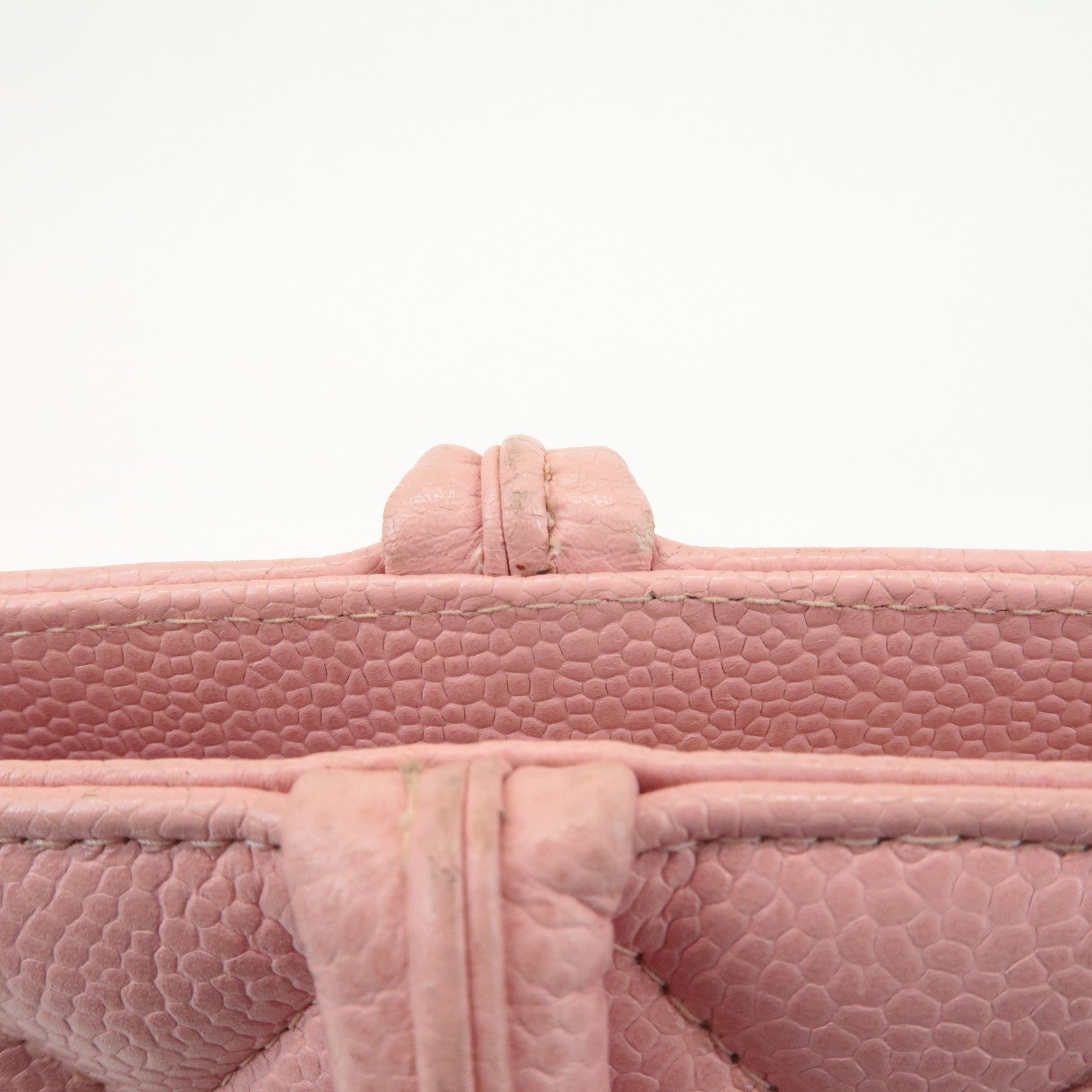 CHANEL Caviar Skin Matelasse Tote Bag Hand Bag Pink A01804