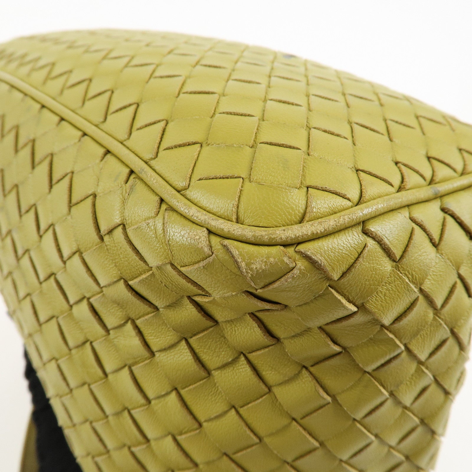 BOTTEGA VENETA Intrecciato Leather Hand Shoulder Bag Yellow