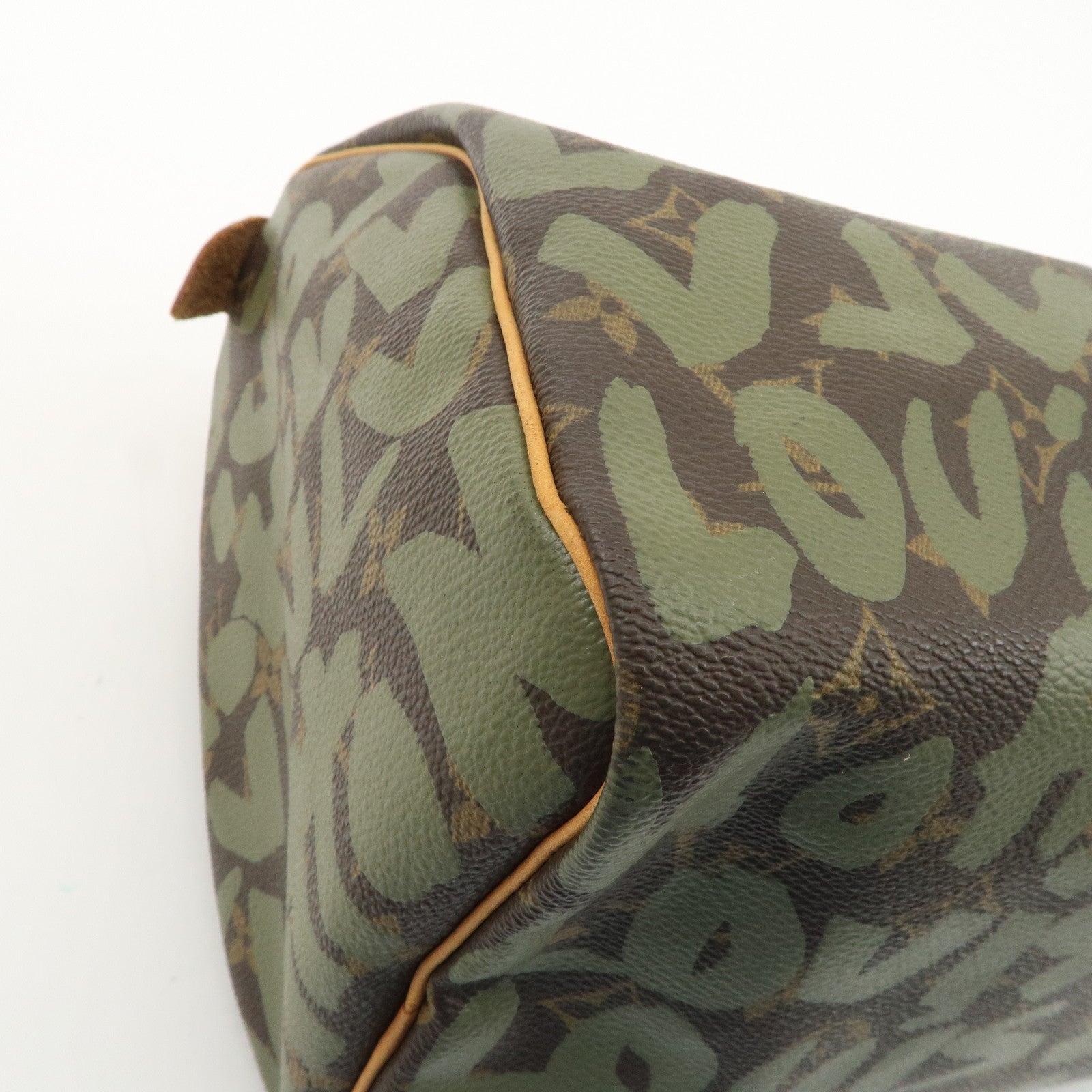 Louis Vuitton Monogram Graffiti Speedy 30 Khaki Brown M92194 Used