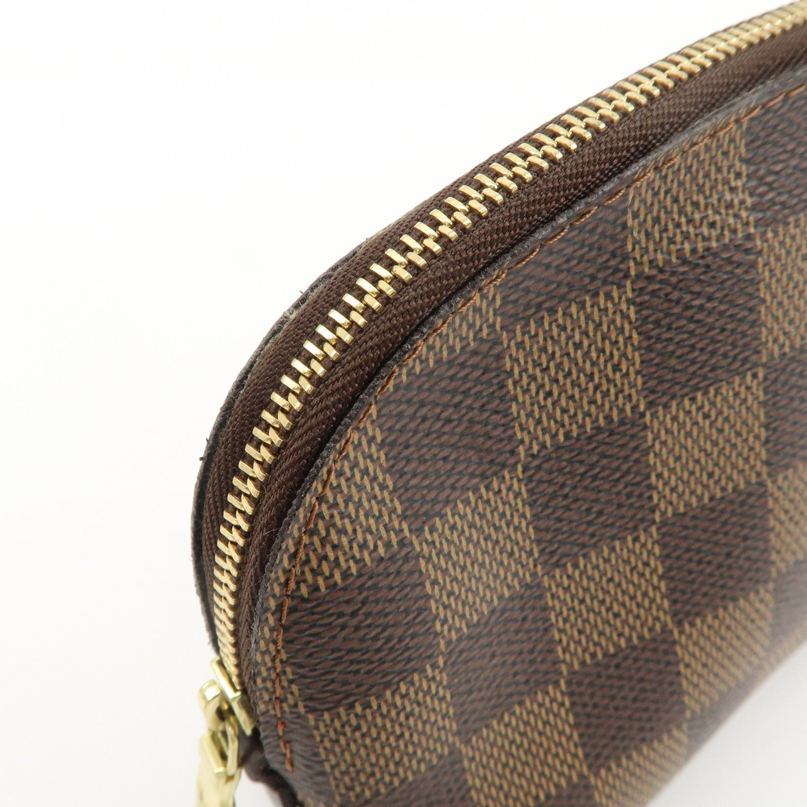 Louis Vuitton Damier Pochette Cosmetic Pouch Brown N47516 Used