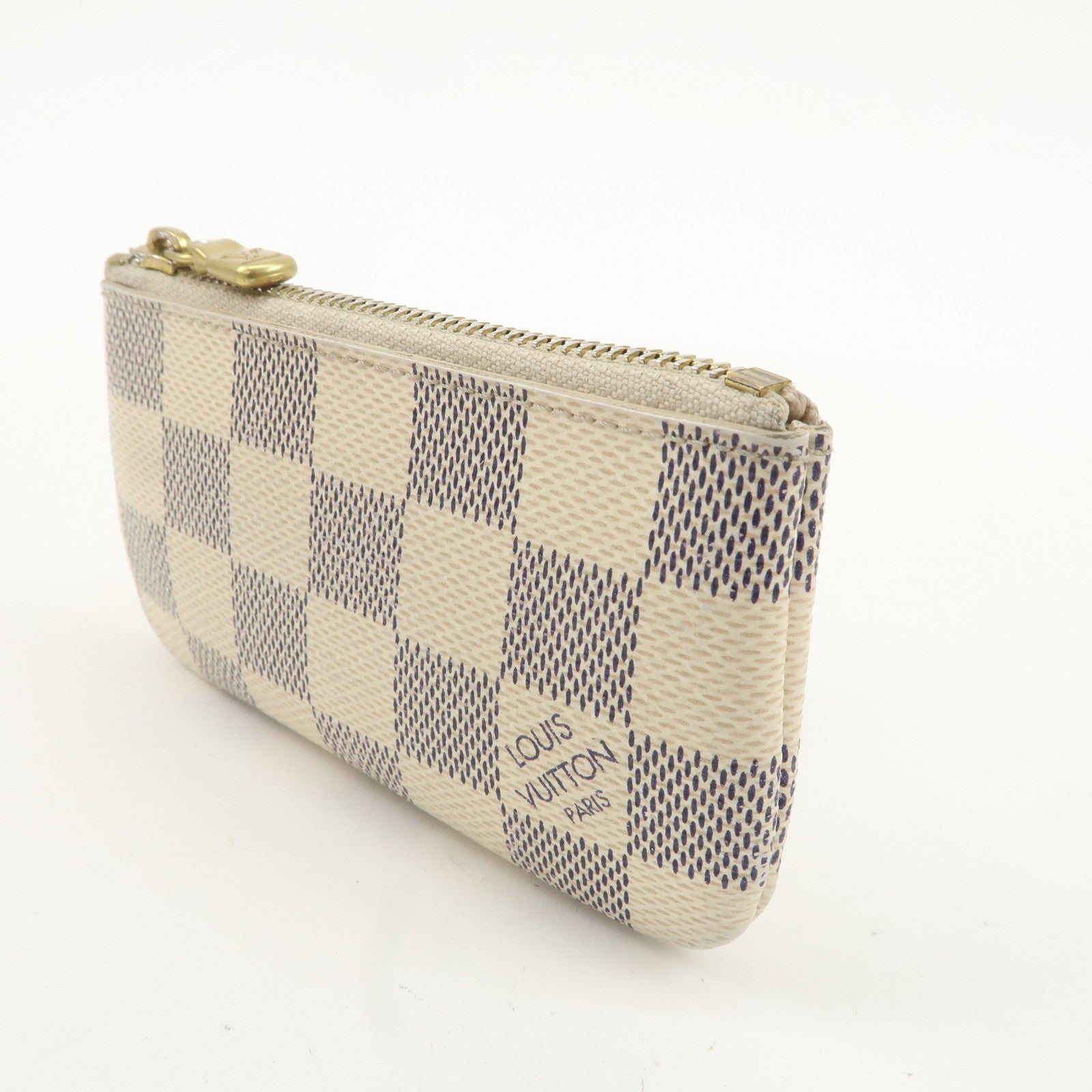 Louis Vuitton Damier Azur Pochette Cles Coin Case N62659 Used