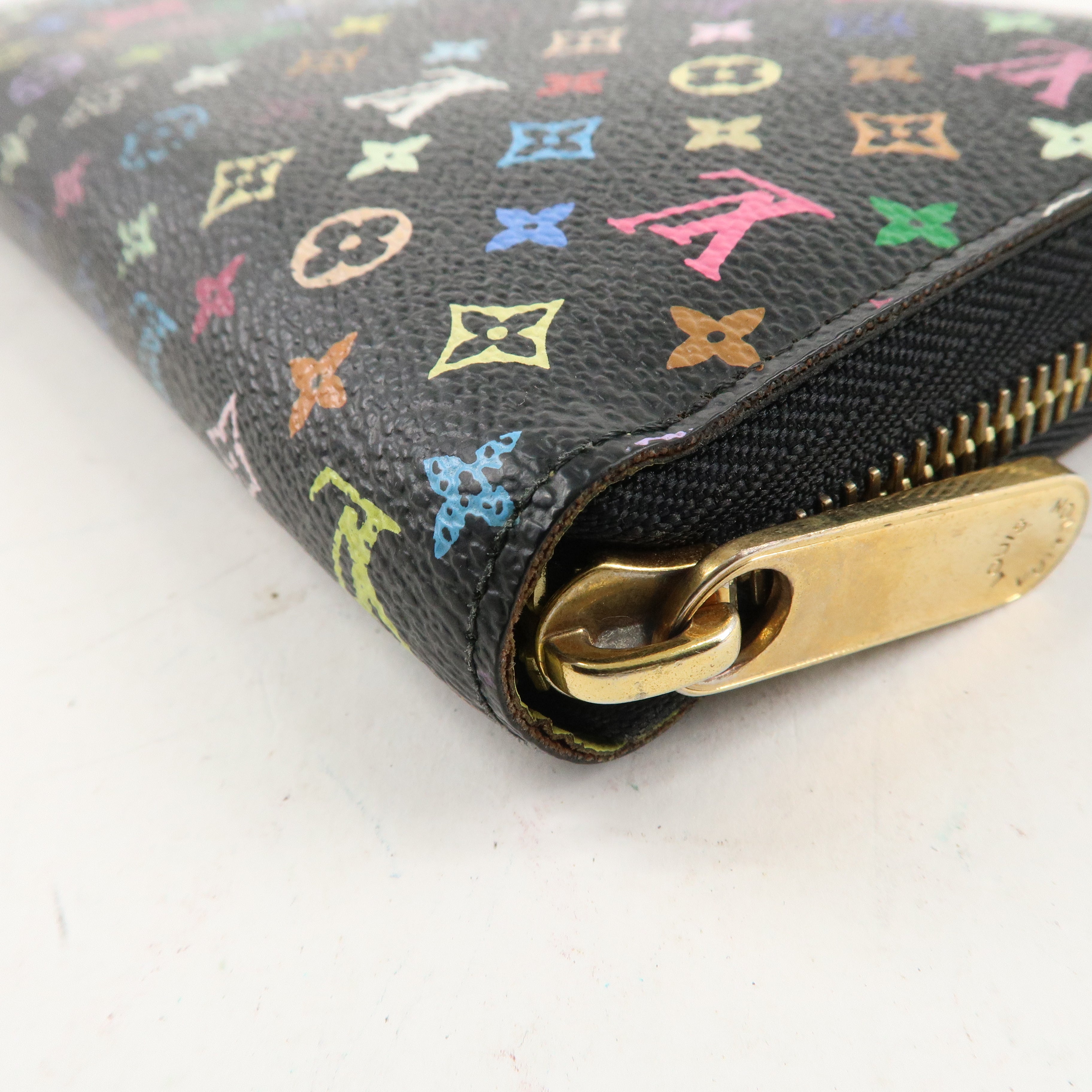 Louis Vuitton Monogram Multi Color Zippy Wallet Noir M60244