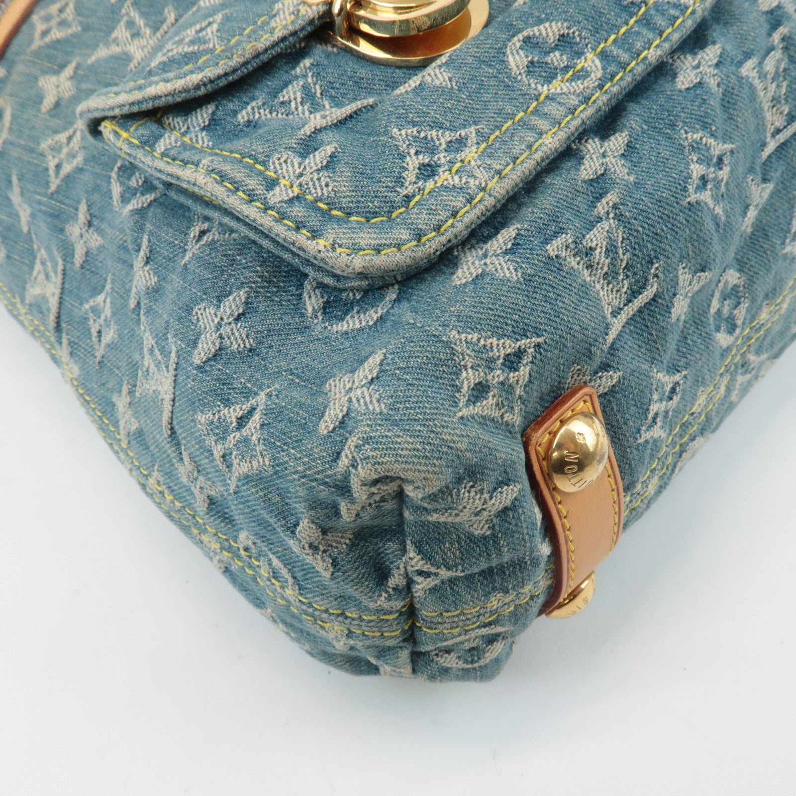 Louis Vuitton Monogram Denim Baggy GM Shoulder Bag M95048 Used