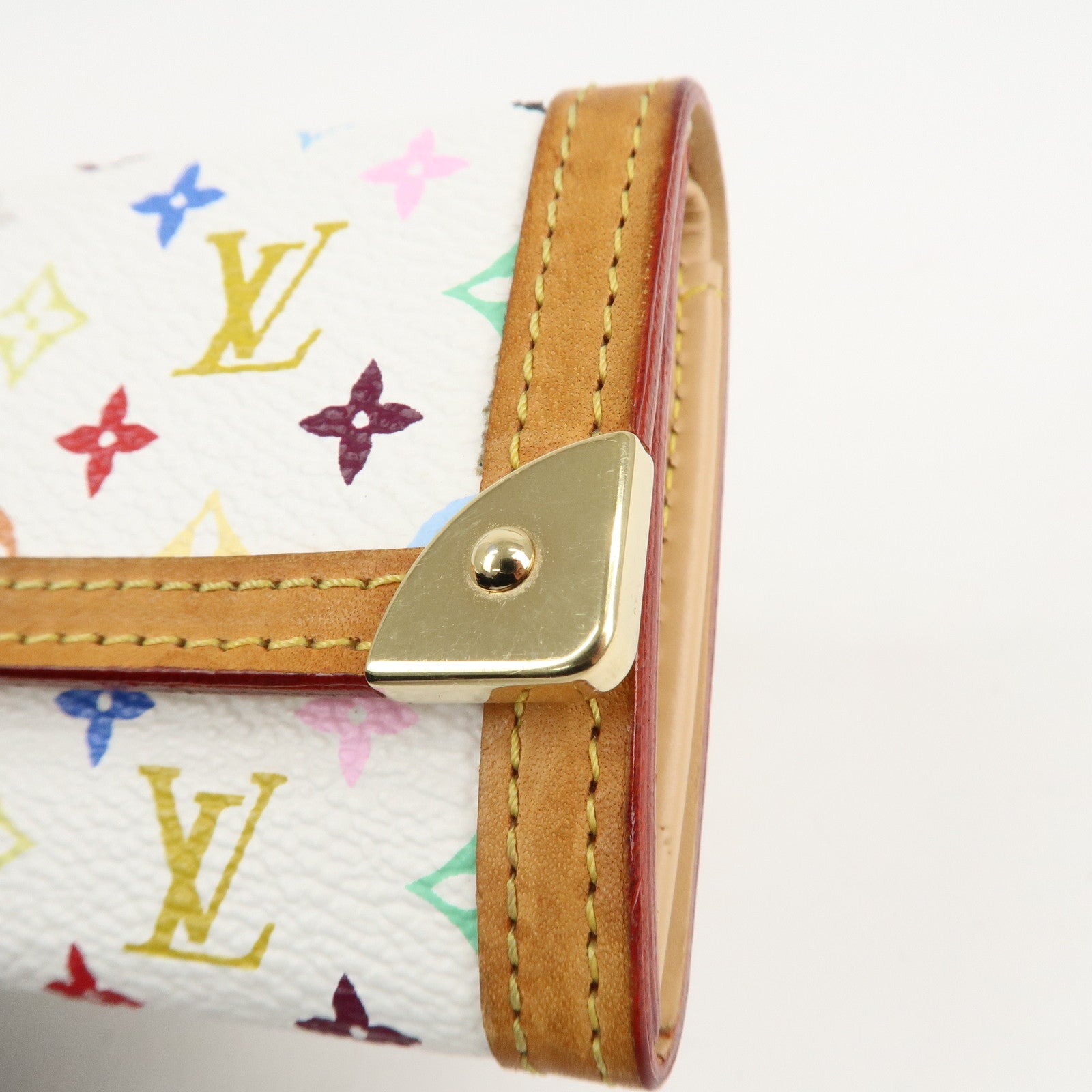 Louis Vuitton Multicolor Porte Monnaie Plat Coin Case M92657 Used