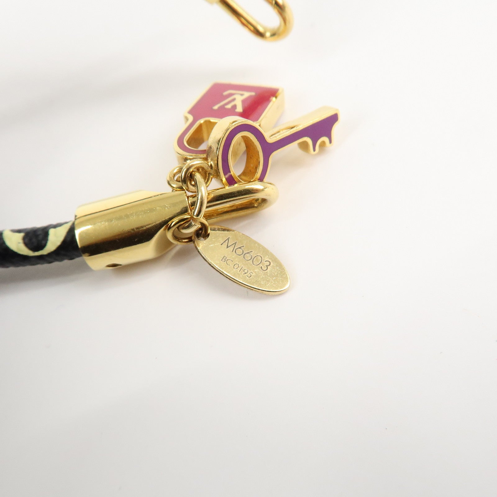 Louis Vuitton Monogram Multicolor Bracelet Luck It Noir M6603F Used