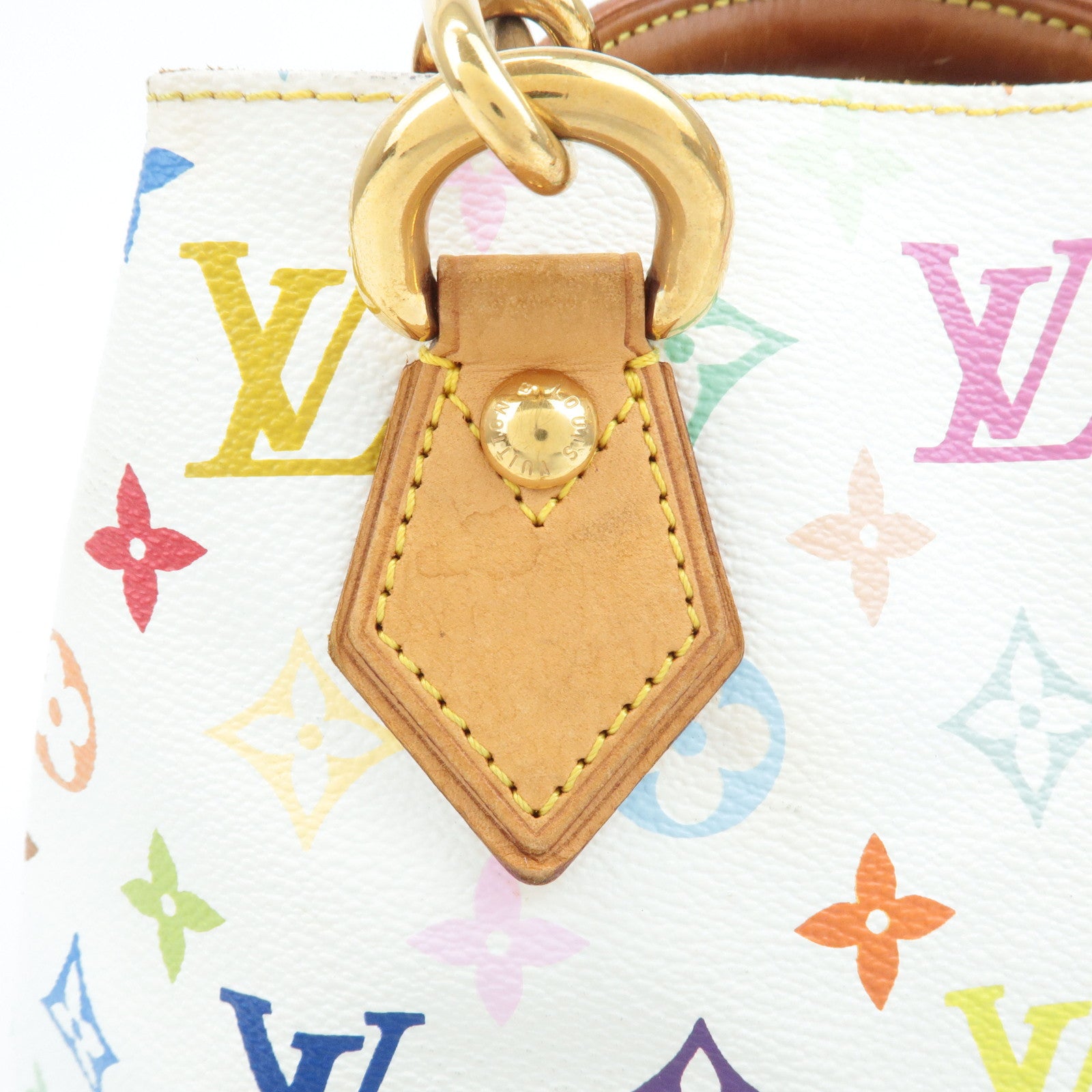 Louis Vuitton Monogram Multicolor Audra Hand Bag Blanc M40047 Used