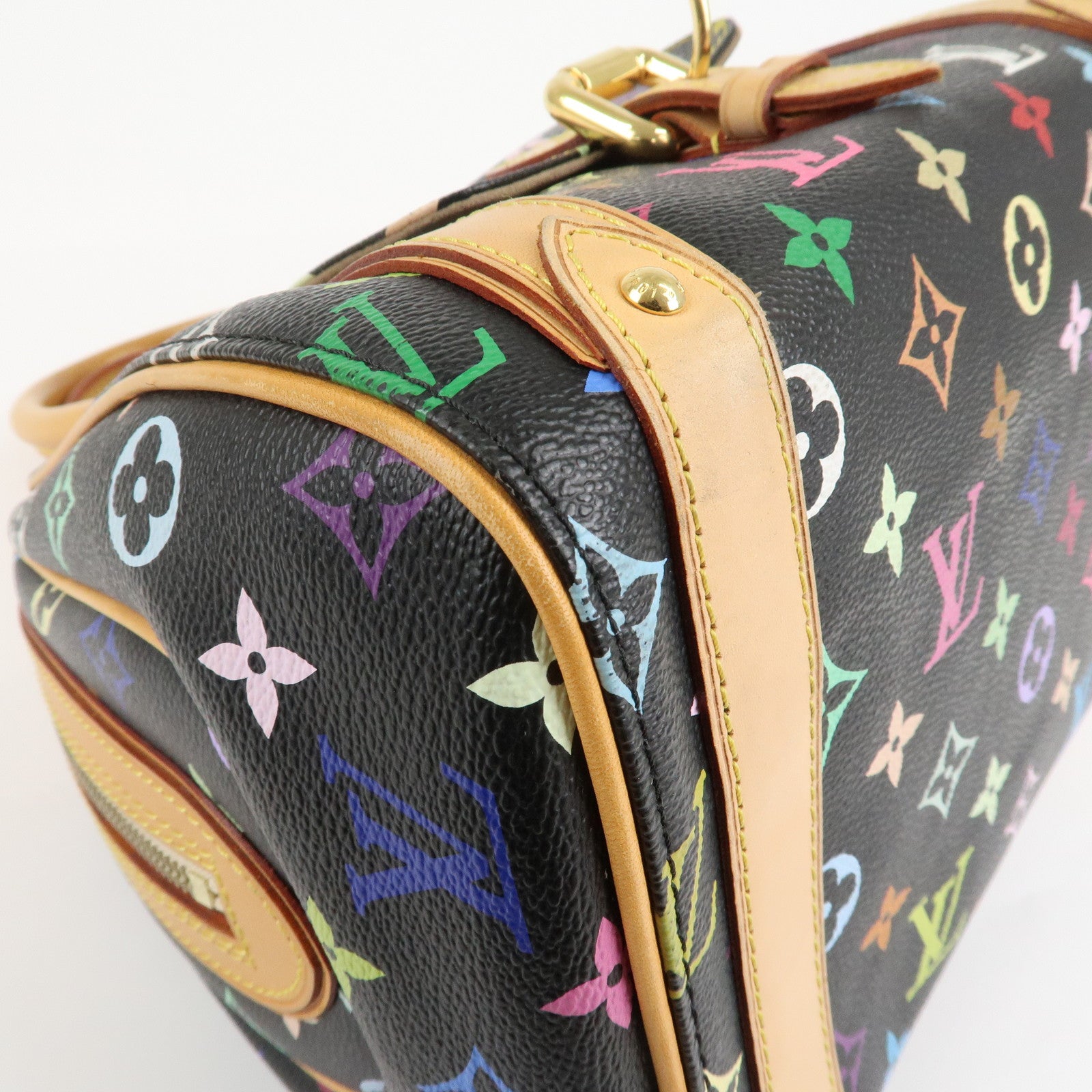 Louis Vuitton Monogram Multi Color Priscilla Hand Bag Noir M40097 Used