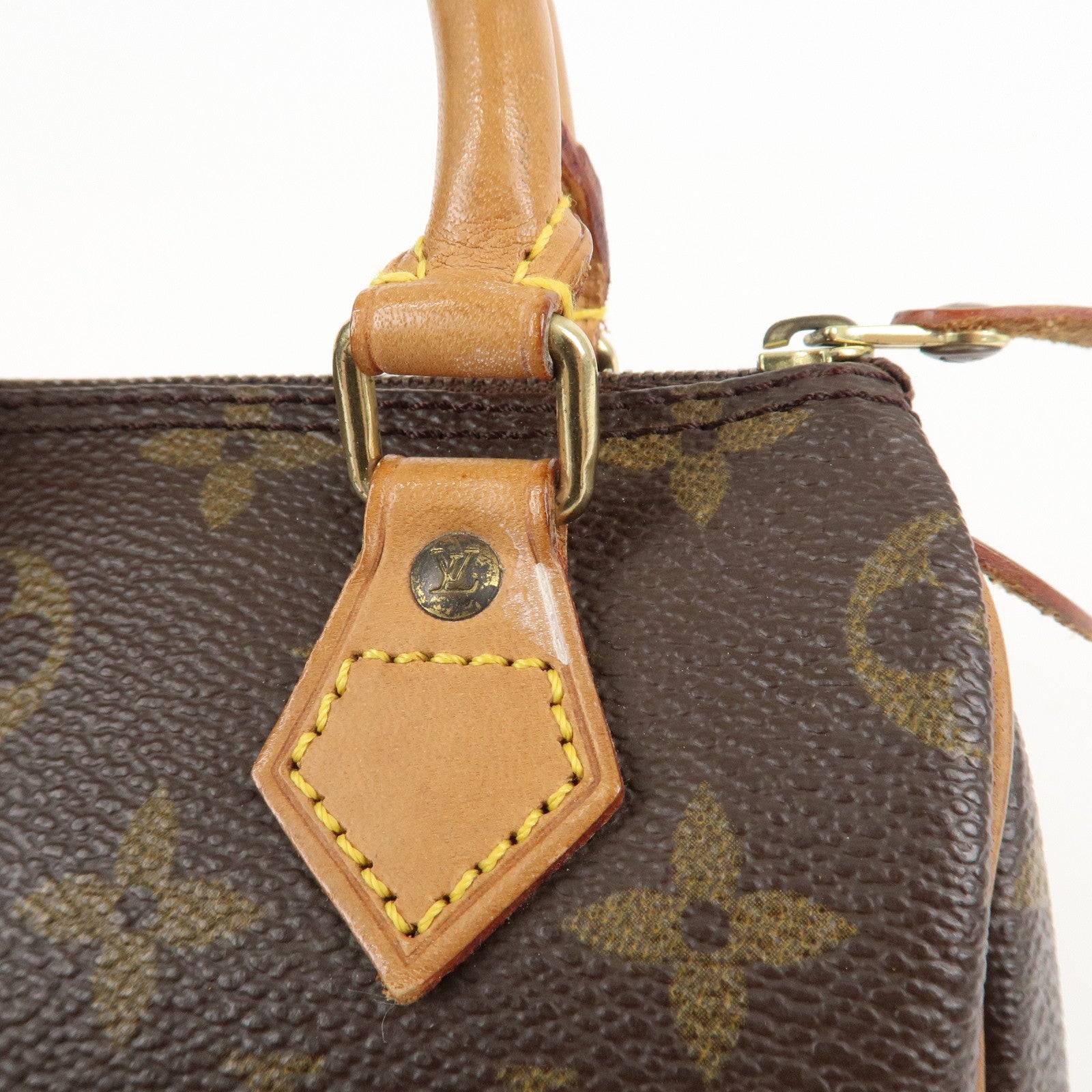 Louis Vuitton Monogram Mini Speedy Hand Bag Brown M41534