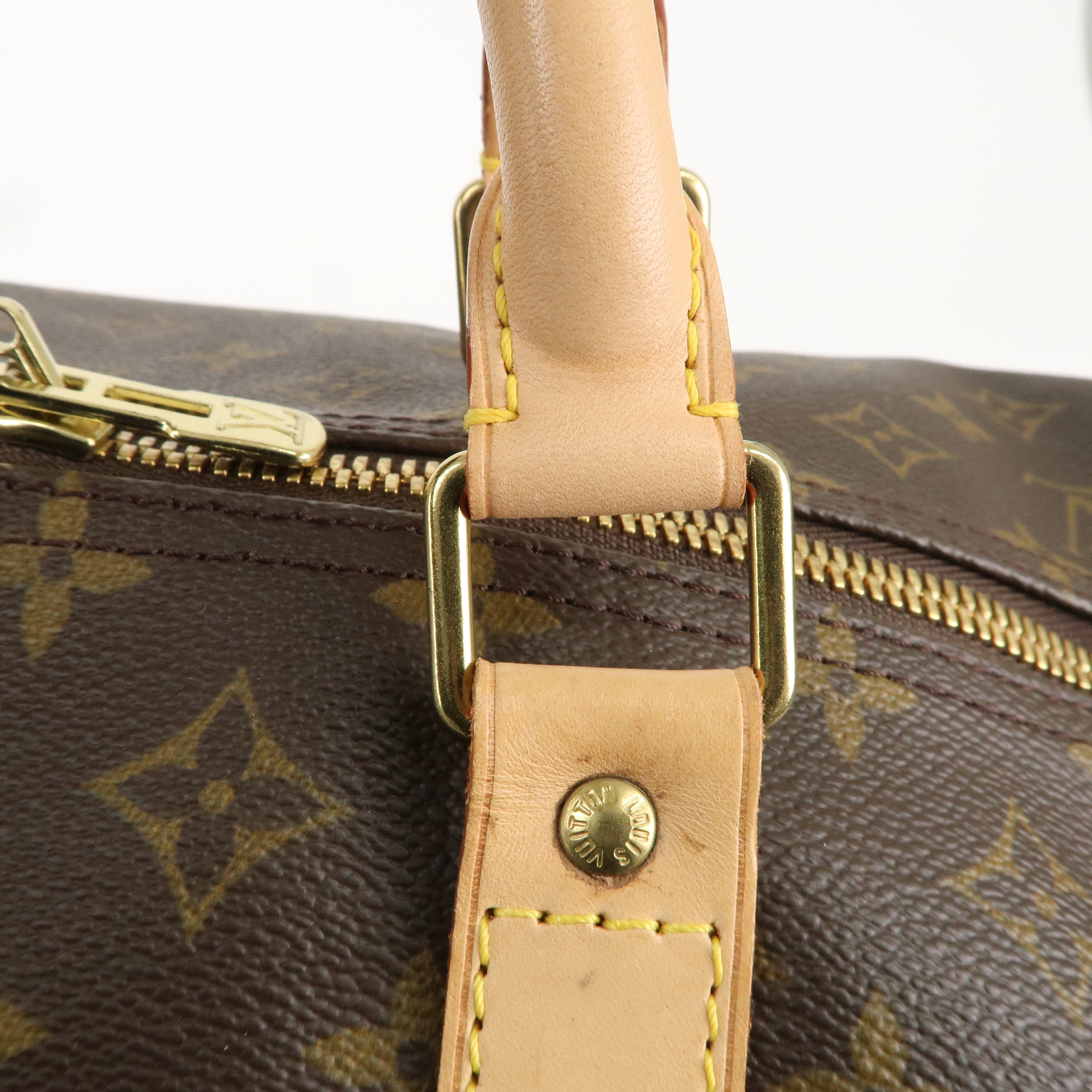 Louis Vuitton Monogram Keepall 60 Boston Bag Brown M42422