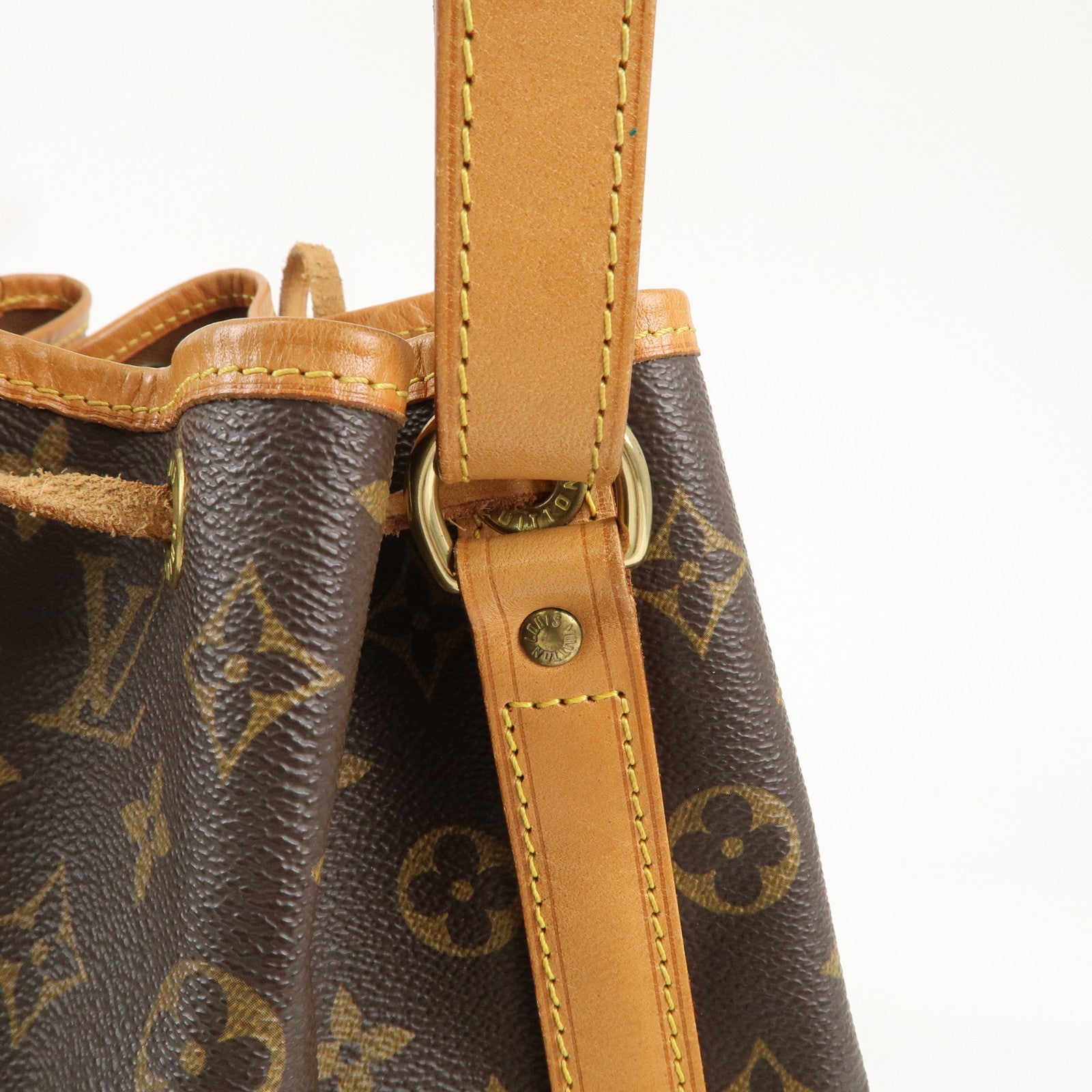 Louis Vuitton Monogram Petit Noe Shoulder Bag Brown M42226