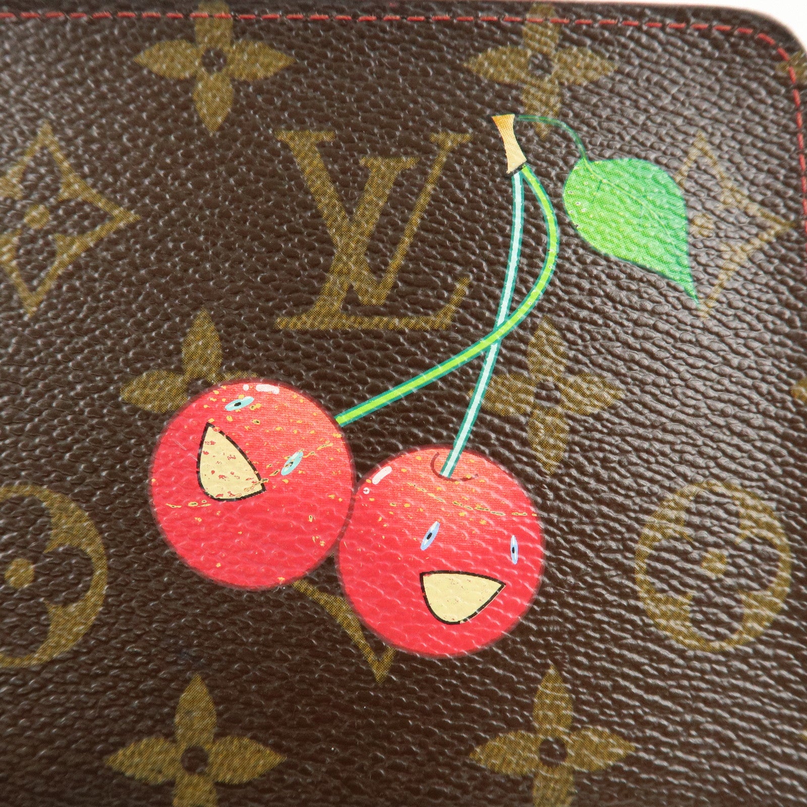 Louis Vuitton Monogram Cherry Porte Monnaie Zip Long Wallet M95006