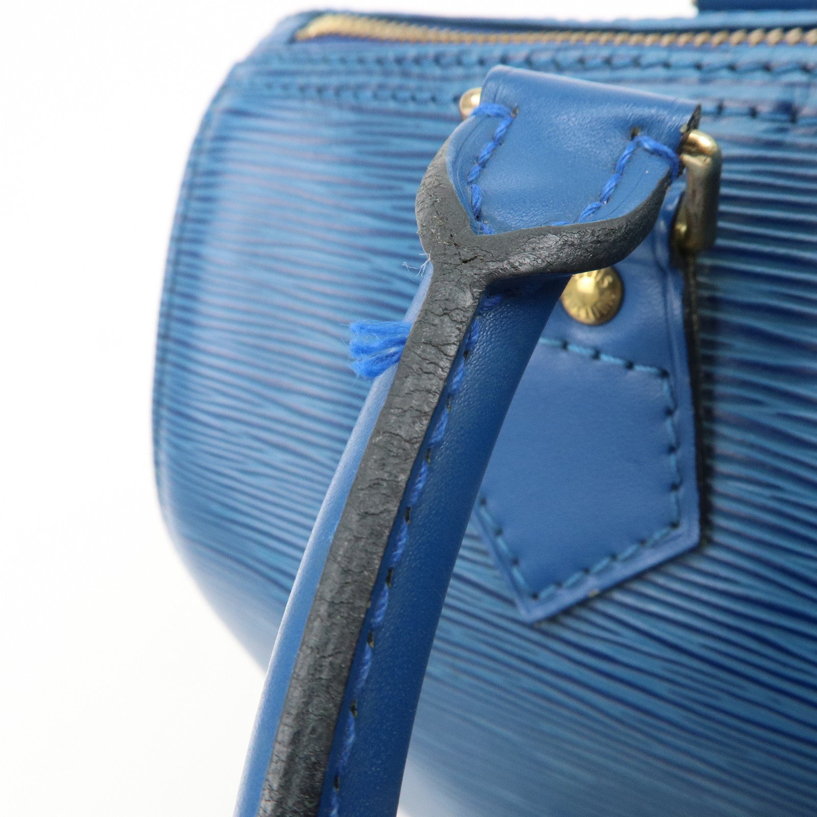 Louis Vuitton Epi Speedy 30 Hand Bag Boston Bag Blue M43005 Used