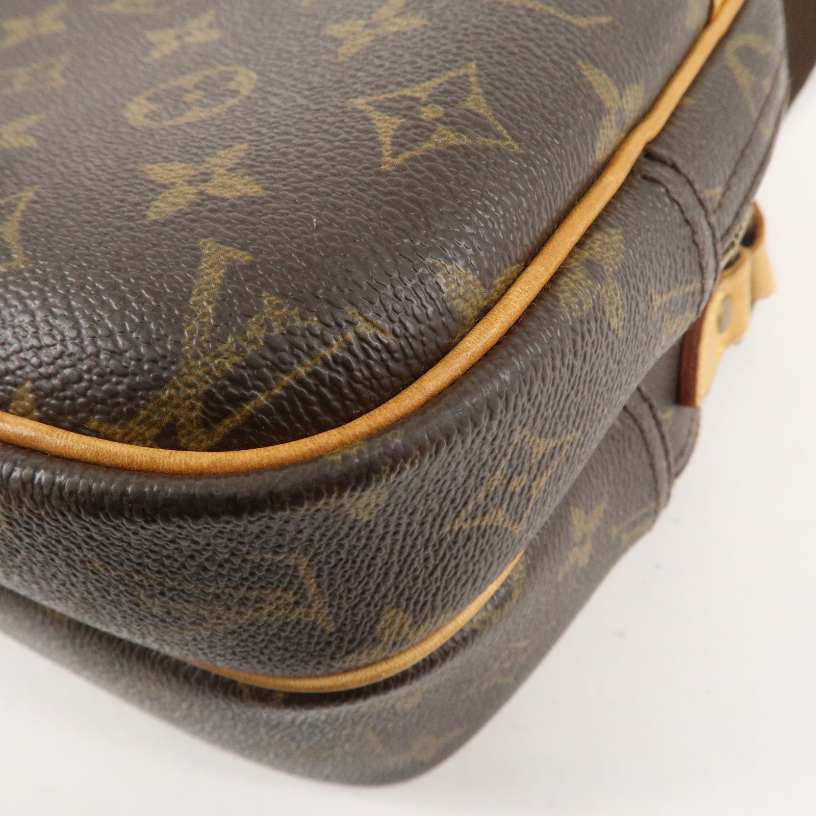 Louis Vuitton Monogram Reporter PM Shoulder Bag Brown M45254