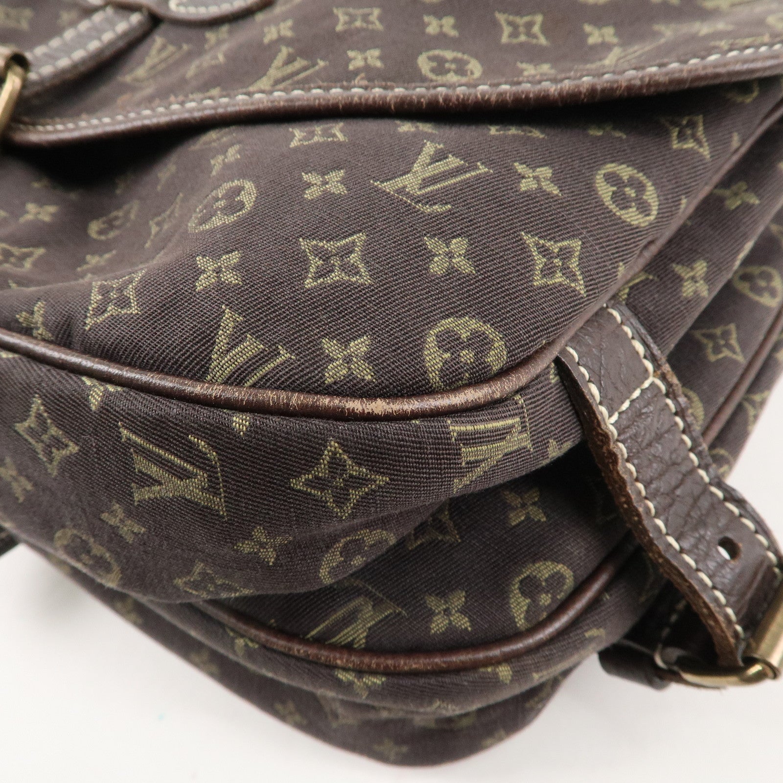 Louis Vuitton Monogram Mini Lin Saumur 30 Ebene Brown M95227