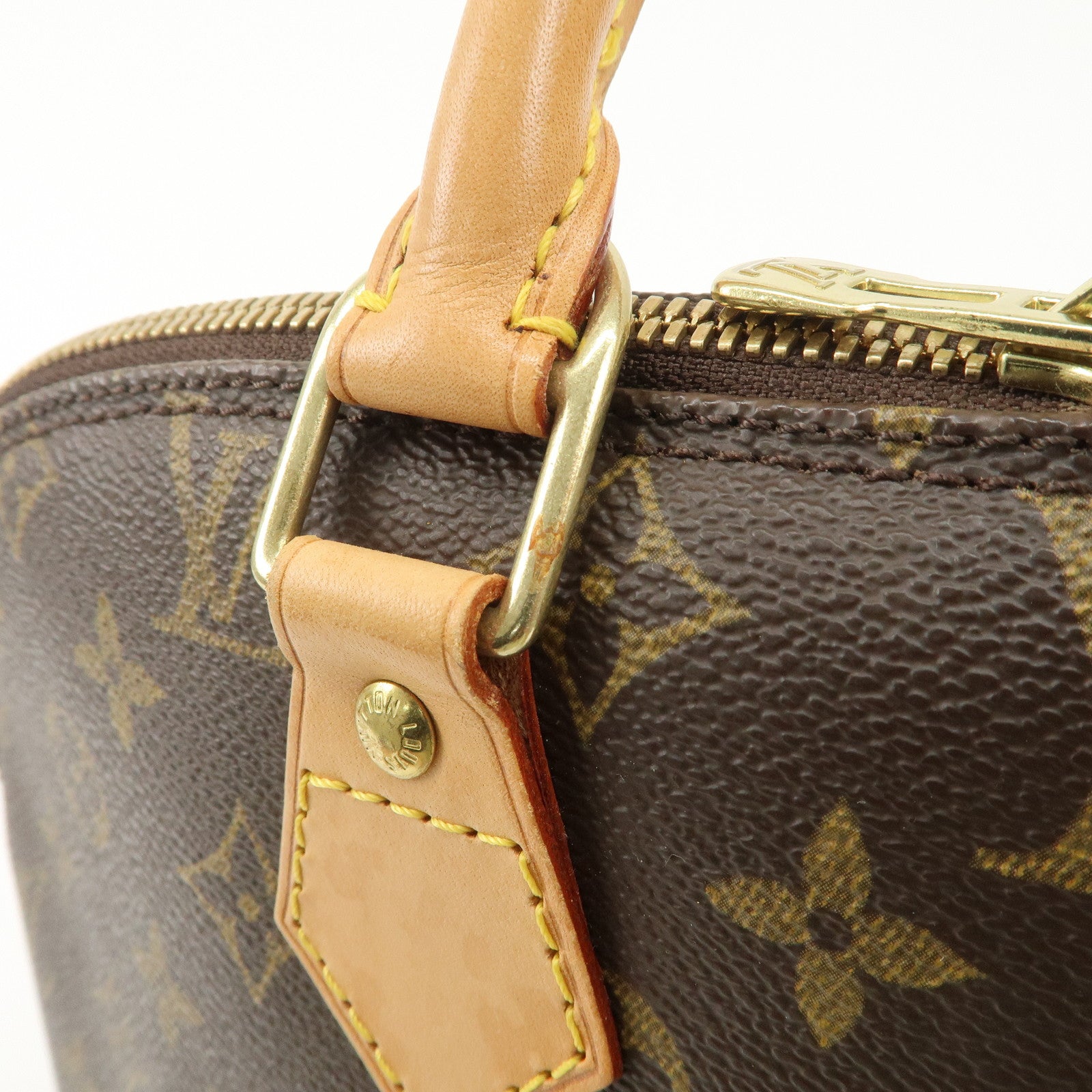 Louis Vuitton Monogram Alma Hand Bag Brown M51130