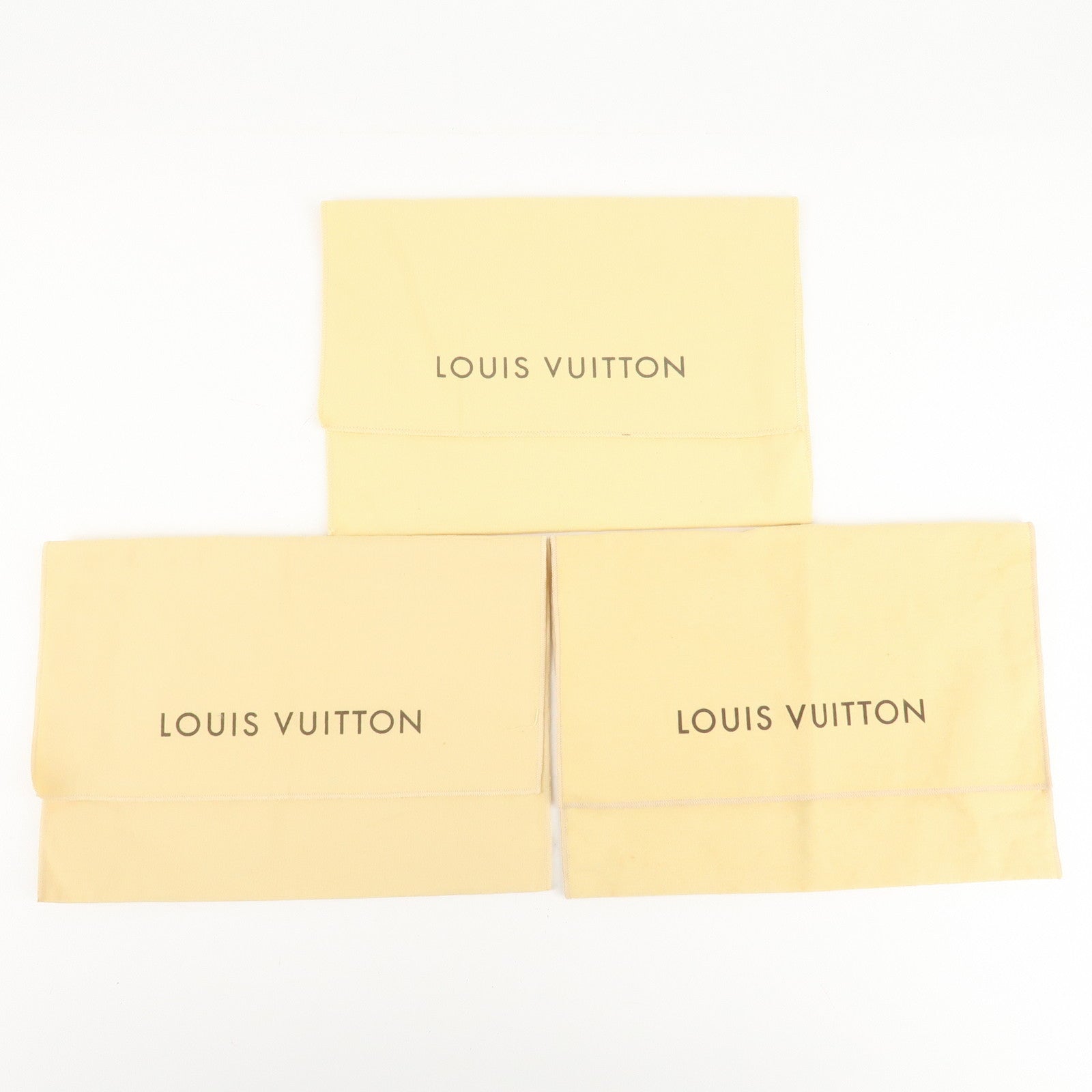 Louis Vuitton Set Of 10 Dust Bag Flap Style Beige Used