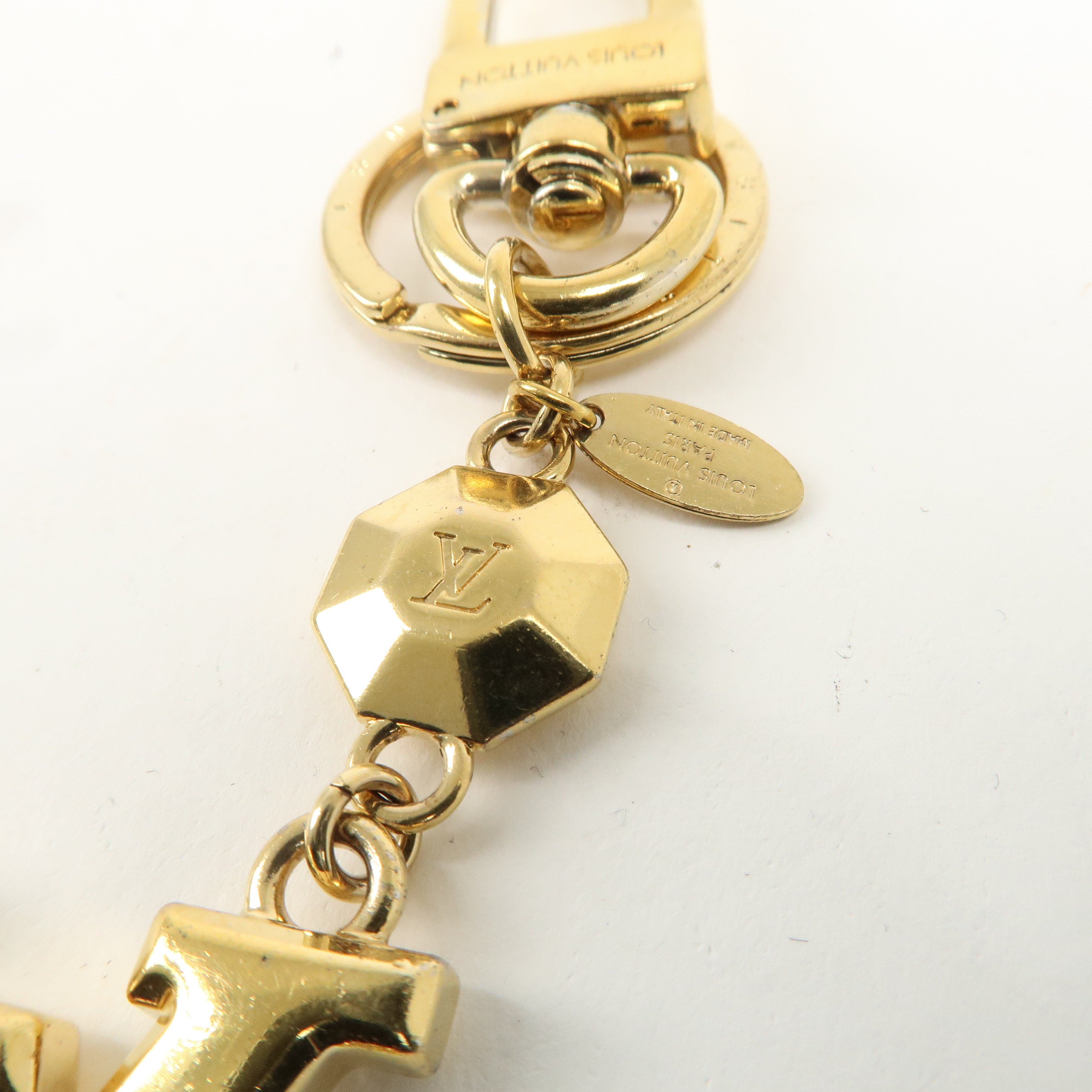 Louis Vuitton Porte Cles LV Facettes Bag Charm Gold M65216