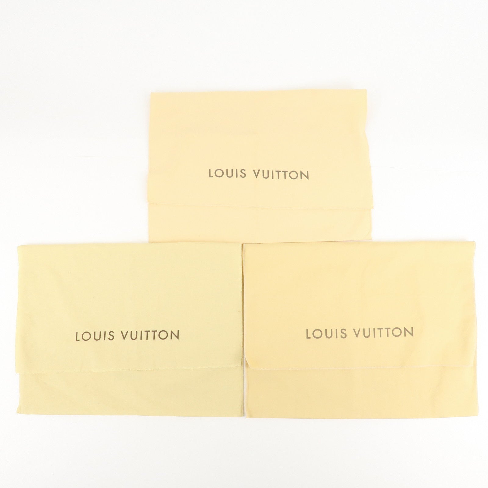 Louis Vuitton Set of 15 Dust Bag Storage Bag Flap Beige Used