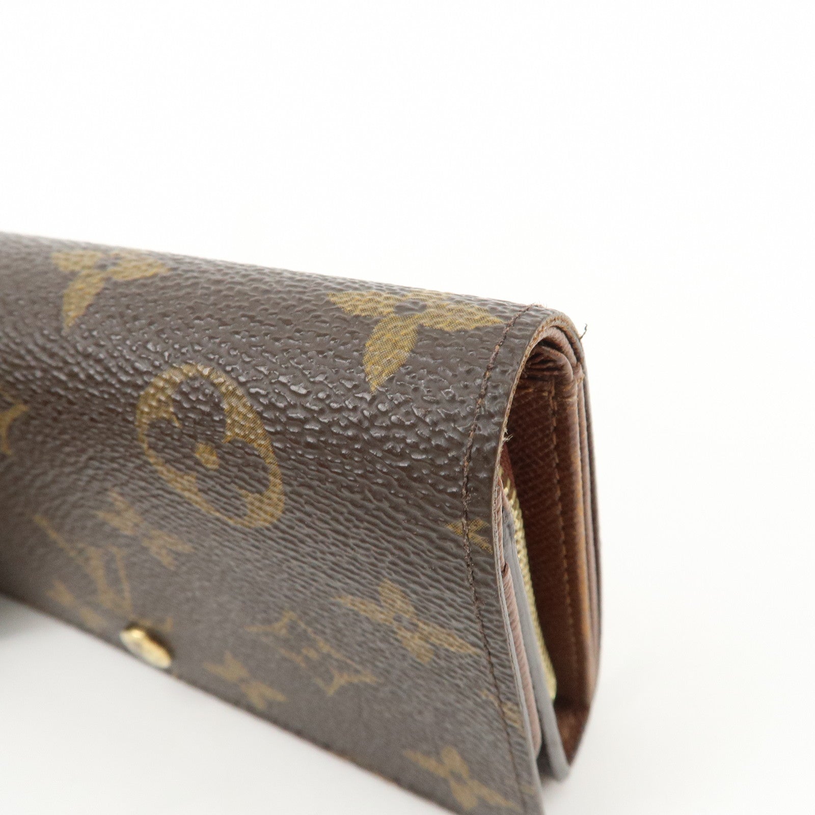 Louis Vuitton Monogram Porte Monnaie Billets Tresor Wallet M61730 Used