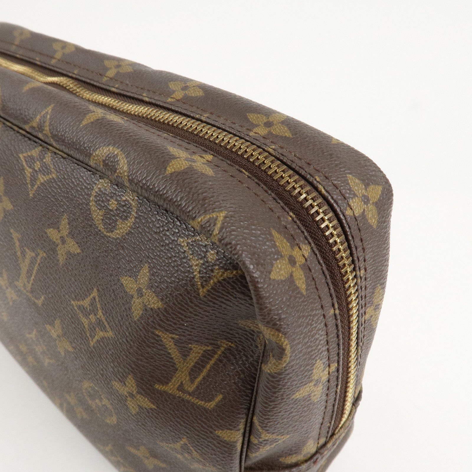 Louis Vuitton Monogram Trousse Toilette 28 Pouch Brown M47522 Used