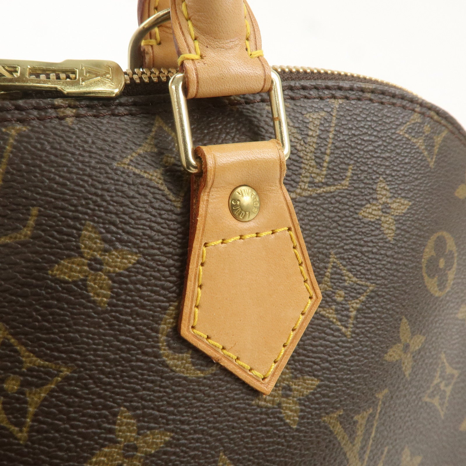 Louis Vuitton Monogram Alma Hand Bag Brown Brown M51130