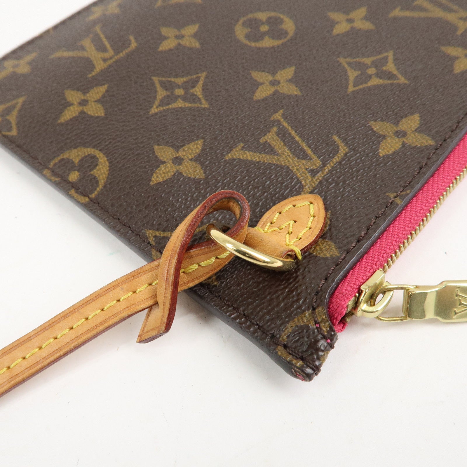 Louis Vuitton Monogram Pouch for Neverfull MM Tote Bag Fuchsia Used