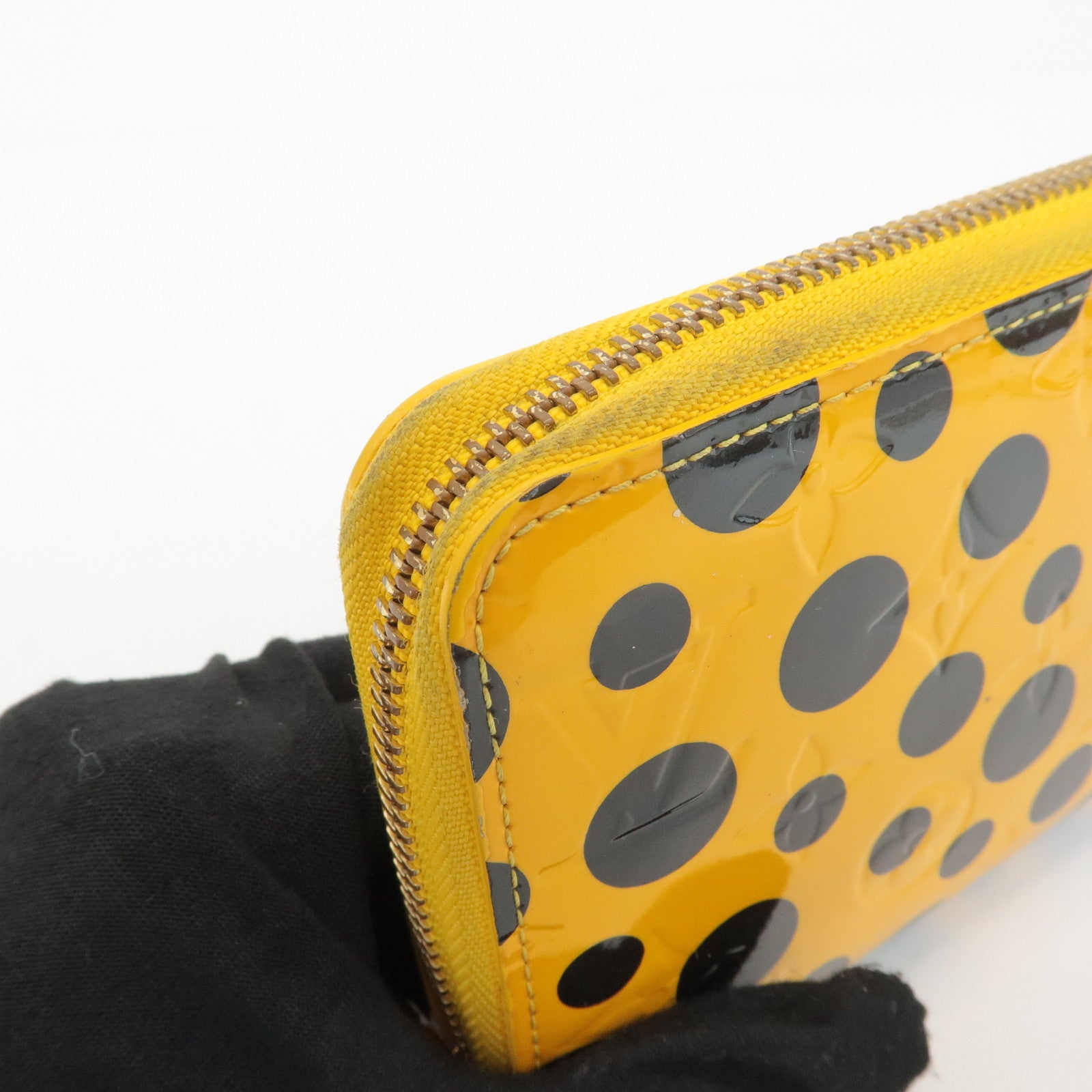 Louis Vuitton Vernis YayoiKusama Dots Infinity Zippy Wallet M91571 Used