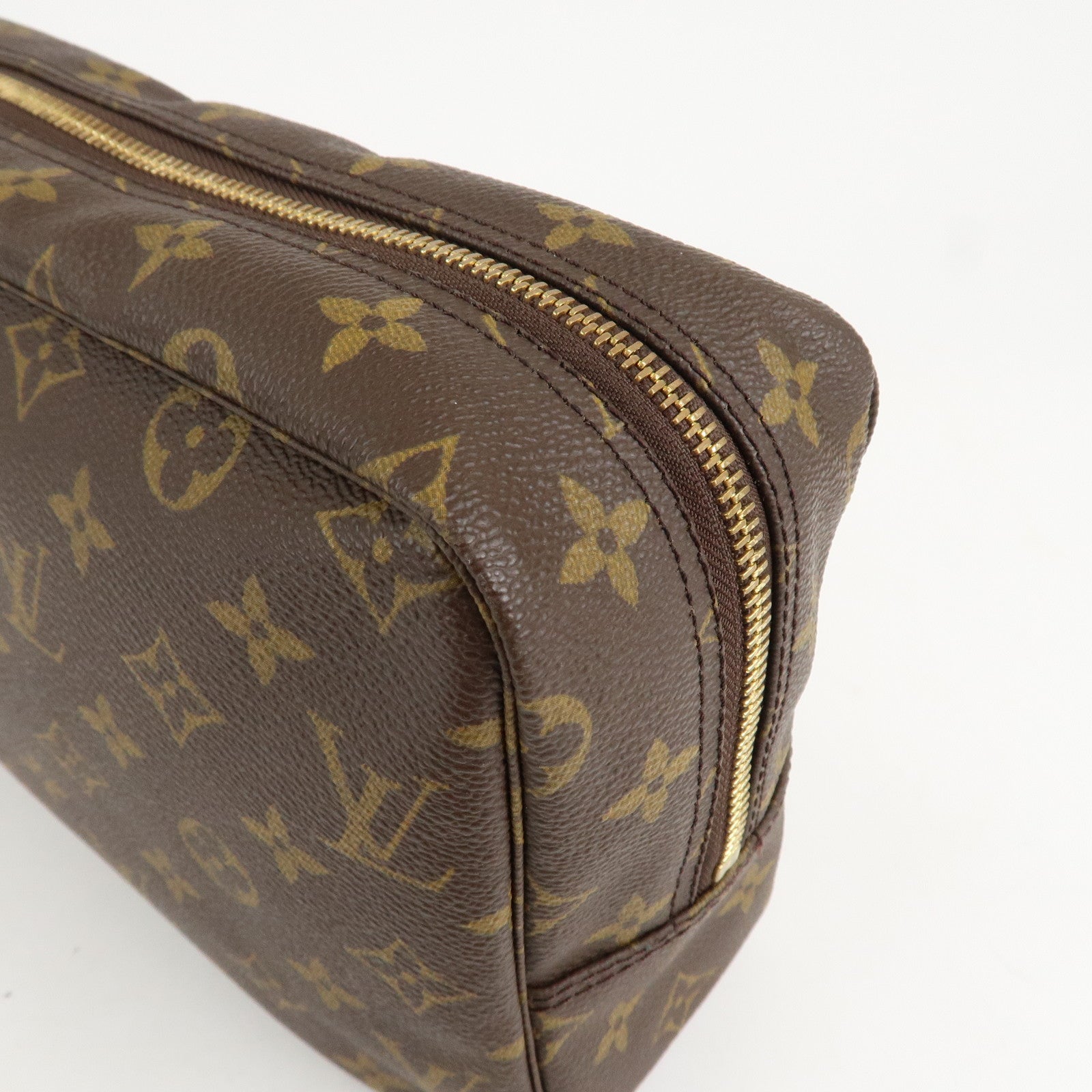 Louis Vuitton Monogram Trousse Toilette 28 Pouch Brown M47522 Used