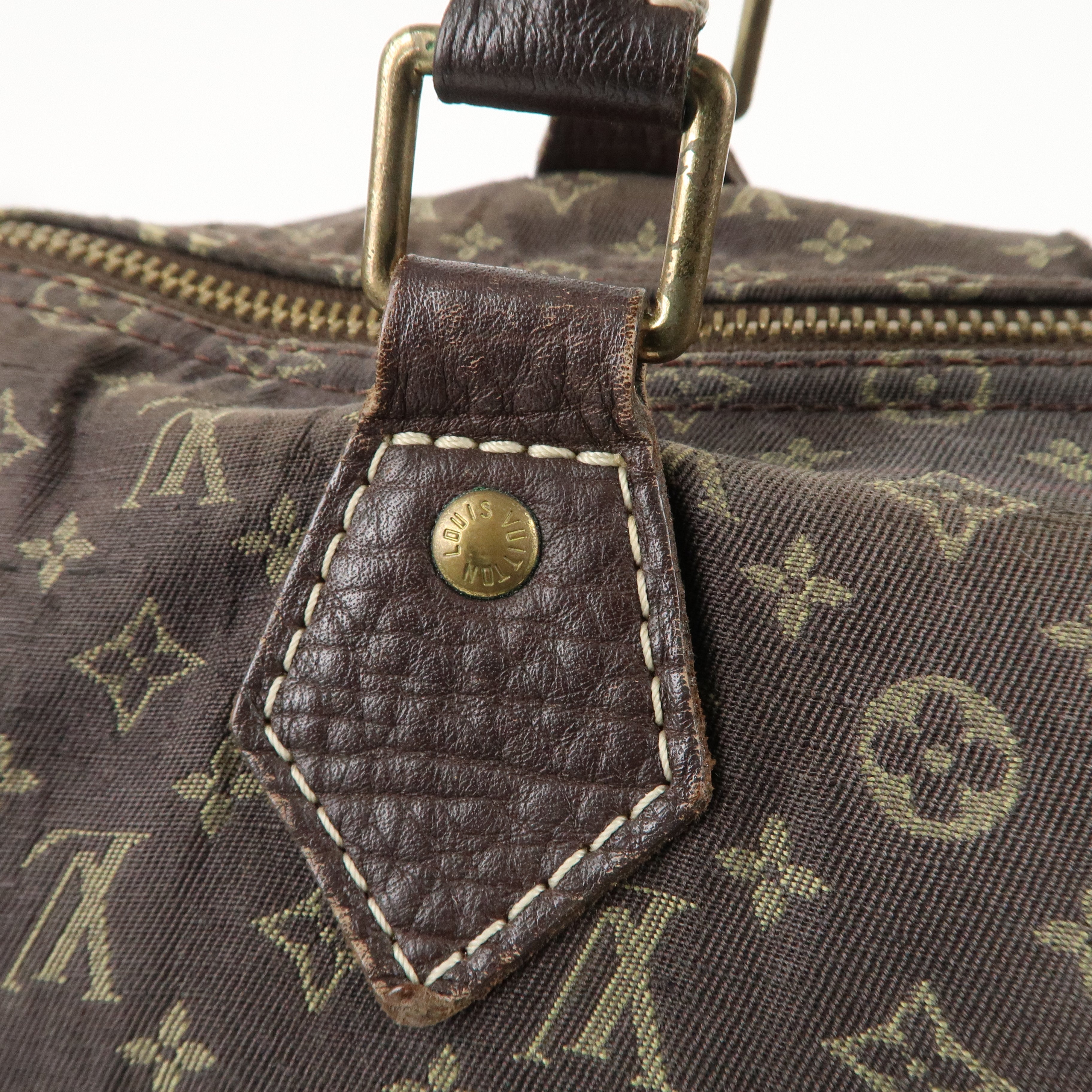 Louis Vuitton Monogram Mini Lin Speedy 30 Boston Bag Ebene M95224