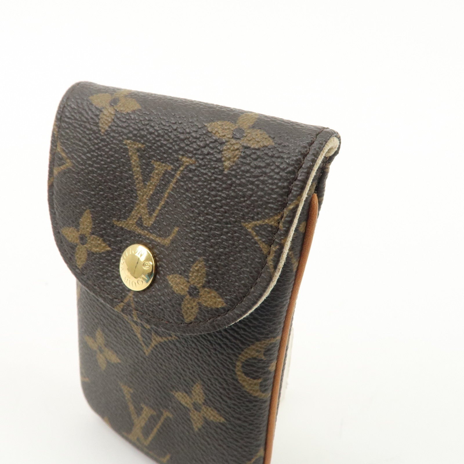 Louis Vuitton Monogram Etui Telefonne MM Brown M66546 Used