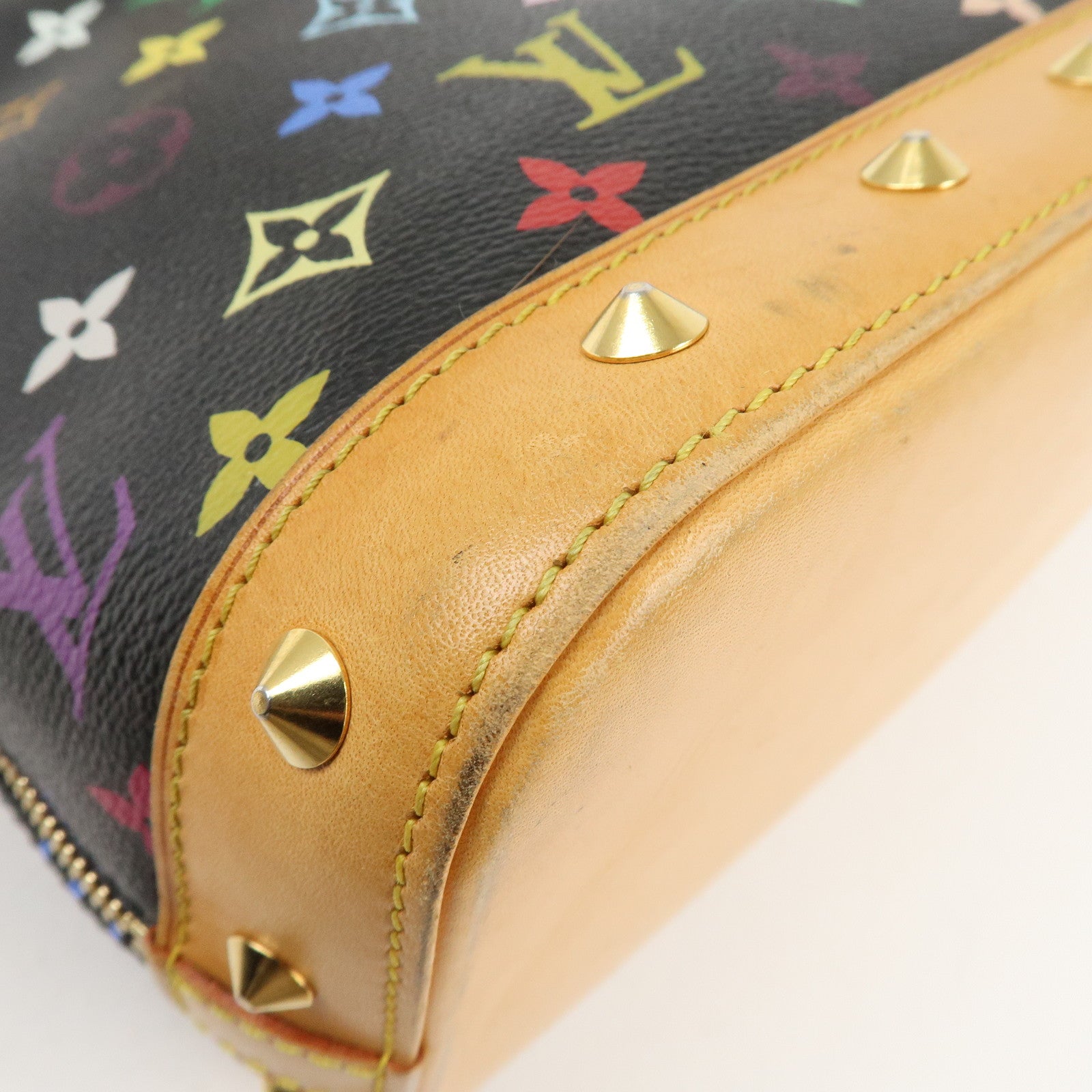 Louis Vuitton Monogram Multicolor Alma Hand Bag Noir M92646