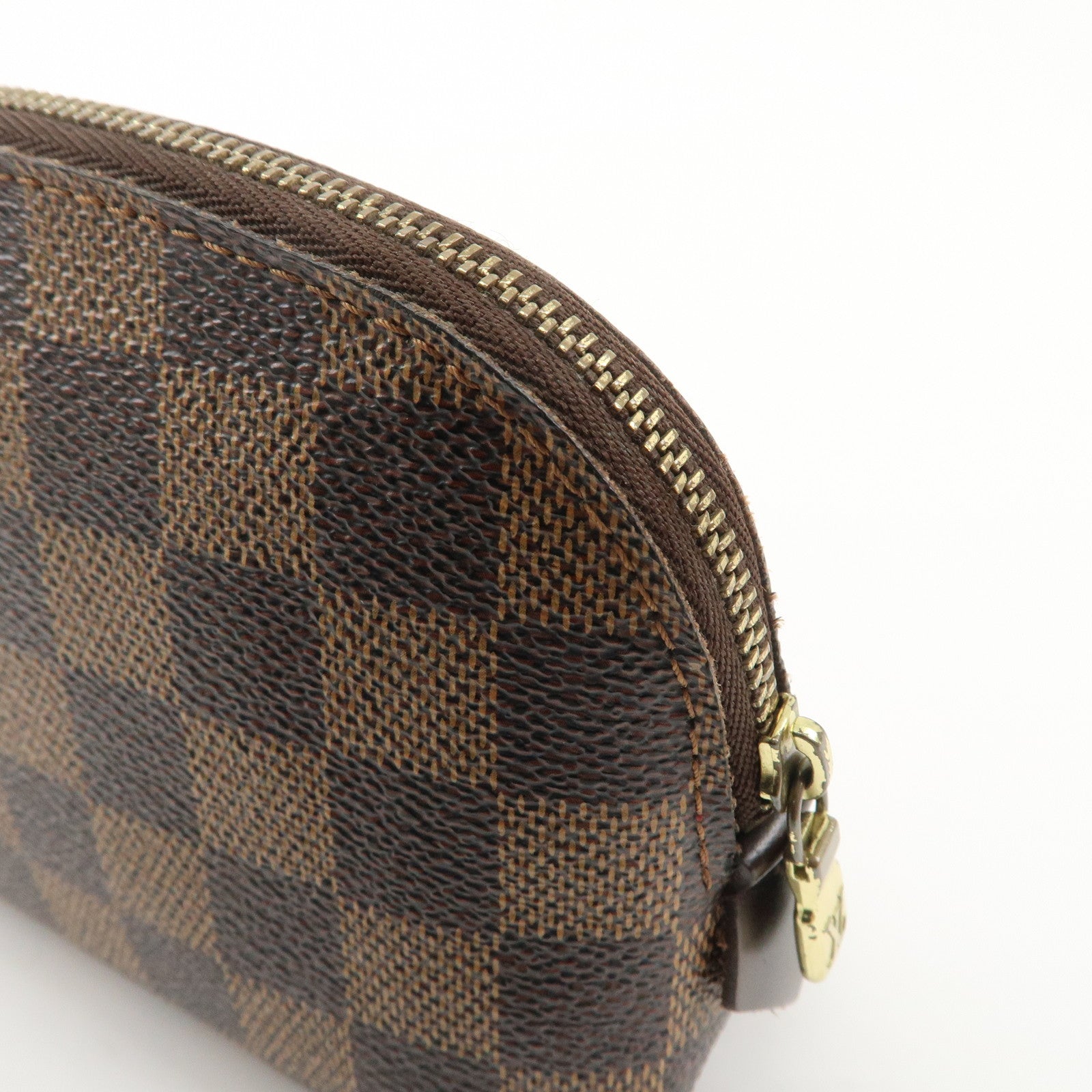 Louis Vuitton Damier Ebene Pochette Cosmetic Pouch N47516 Used