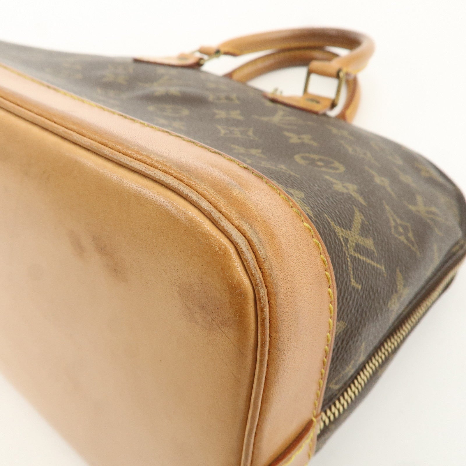 Louis Vuitton Monogram Alma Hand Bag Brown M51130