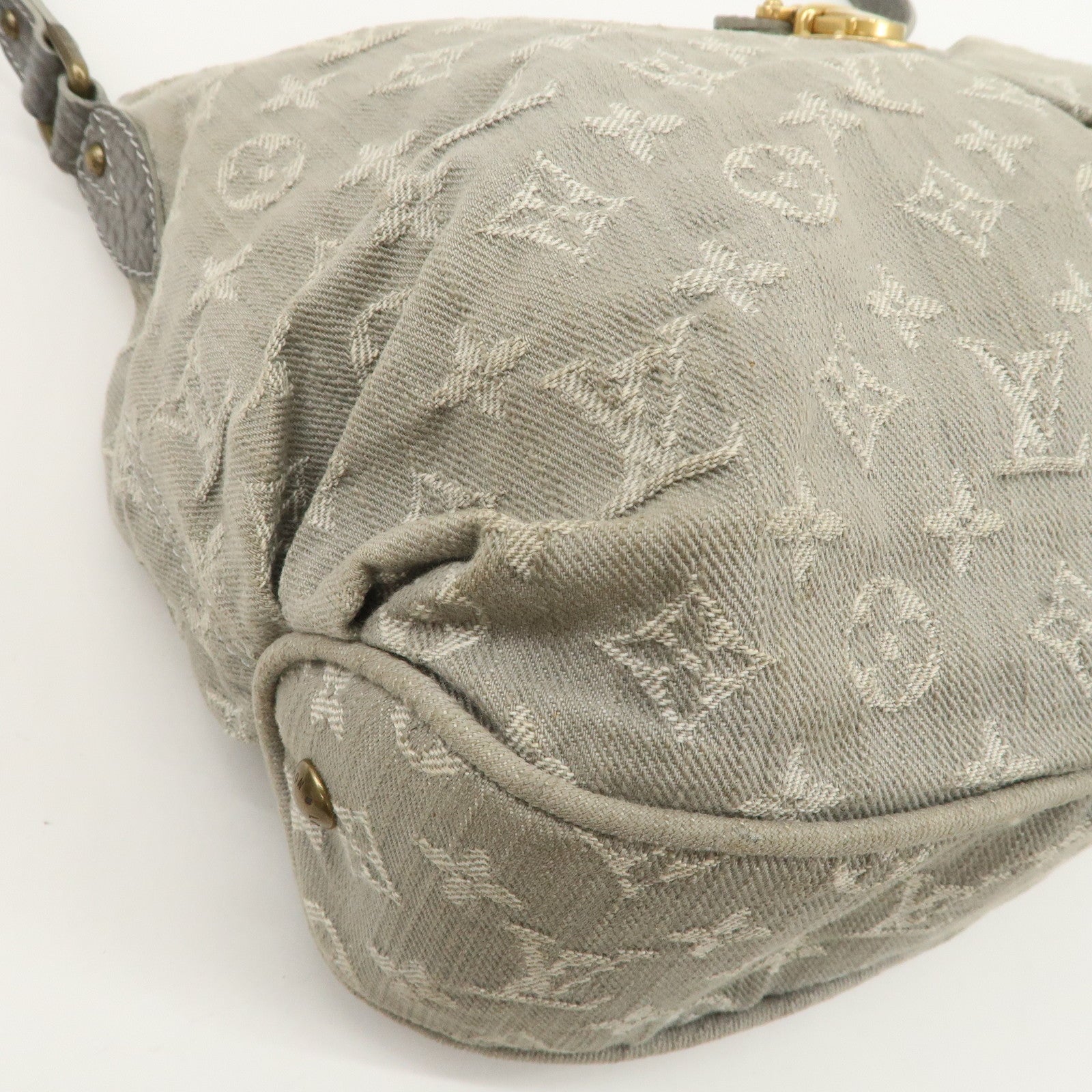 Louis Vuitton Monogram Denim Slytree Shoulder Bag Gris M45834 Used