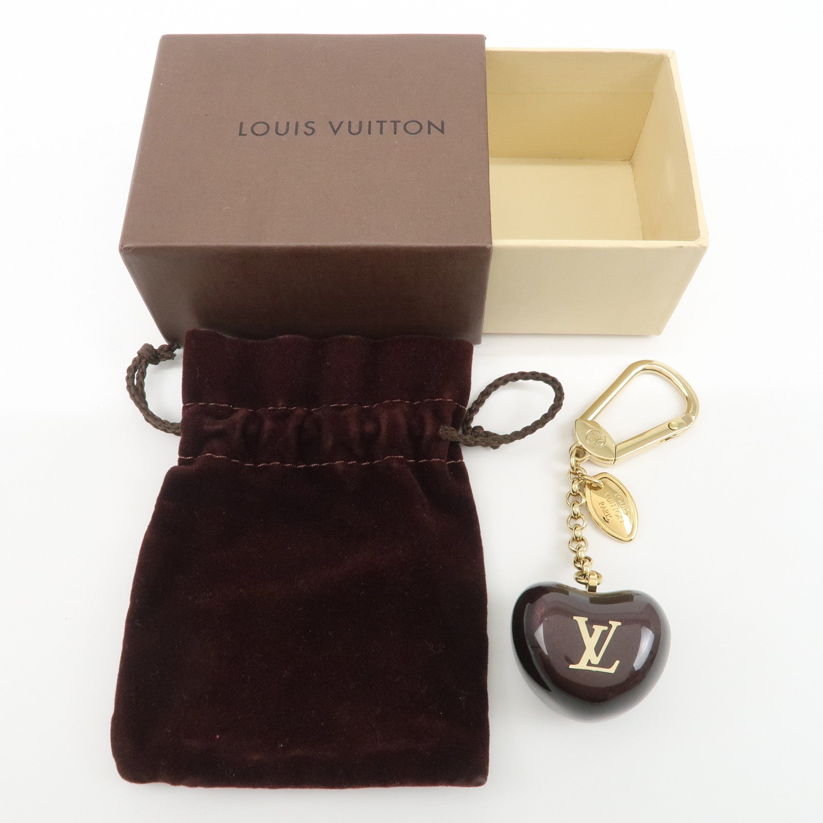 Louis Vuitton Porte Cles Pomme Bag Charm Amarante M66494 Used