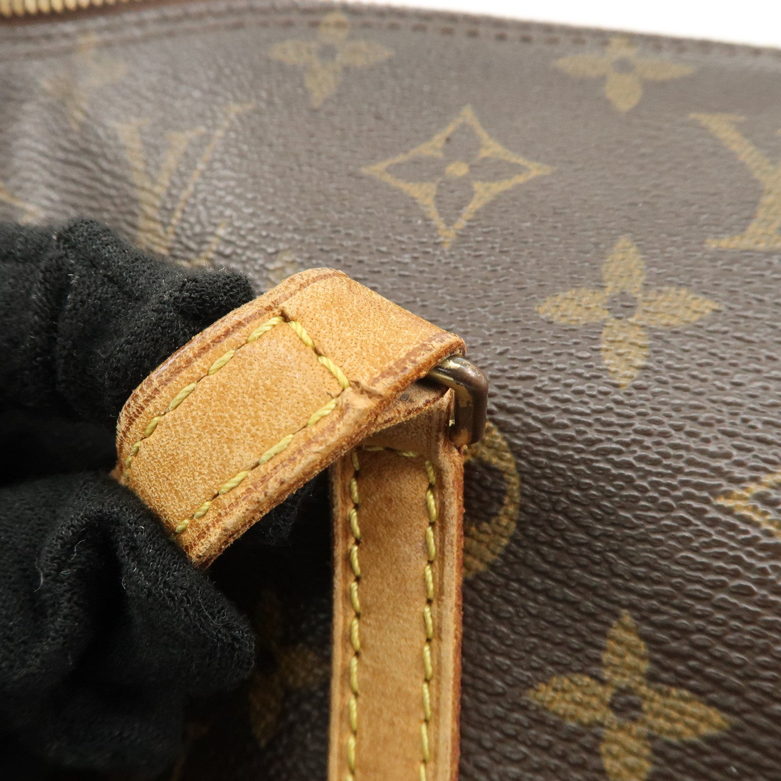 Louis Vuitton Monogram Papillon 30 Hand Bag M51385 Brown Used