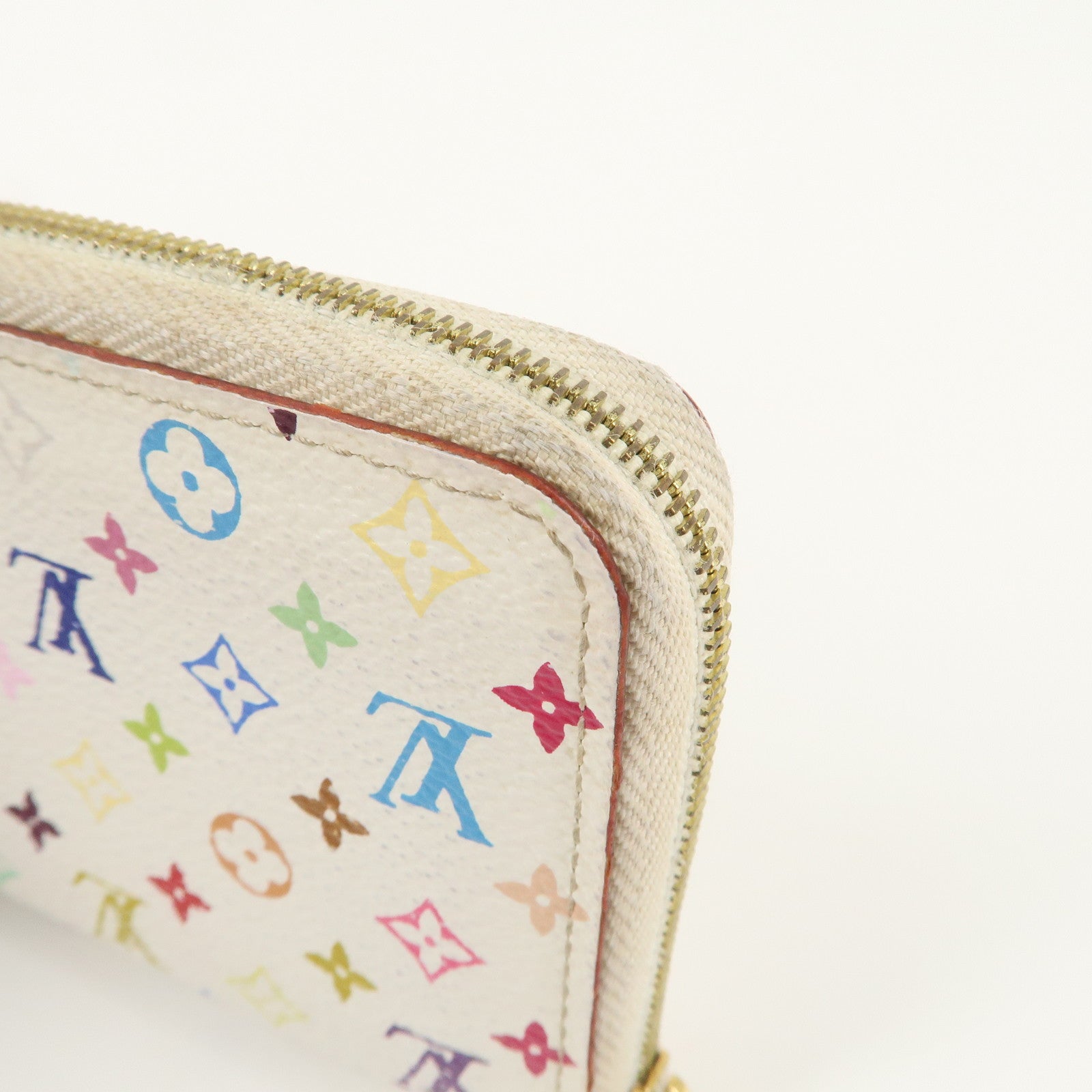 Louis Vuitton Monogram Multicolor Zippy Coin Purse Blanc M66548