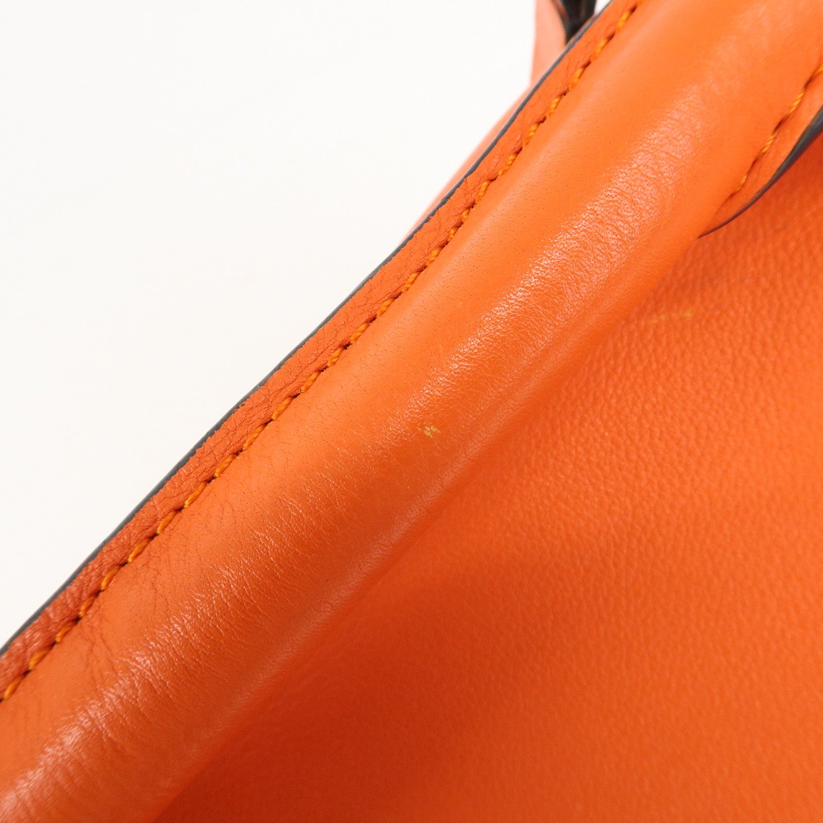 LOEWE Leather Puzzle Bag Medium 2Way Bag Shoulder Bag Orange