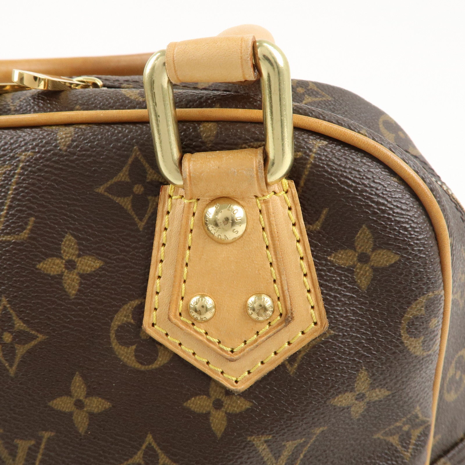 Louis Vuitton Monogram Manhattan PM Hand Bag Brown M40026