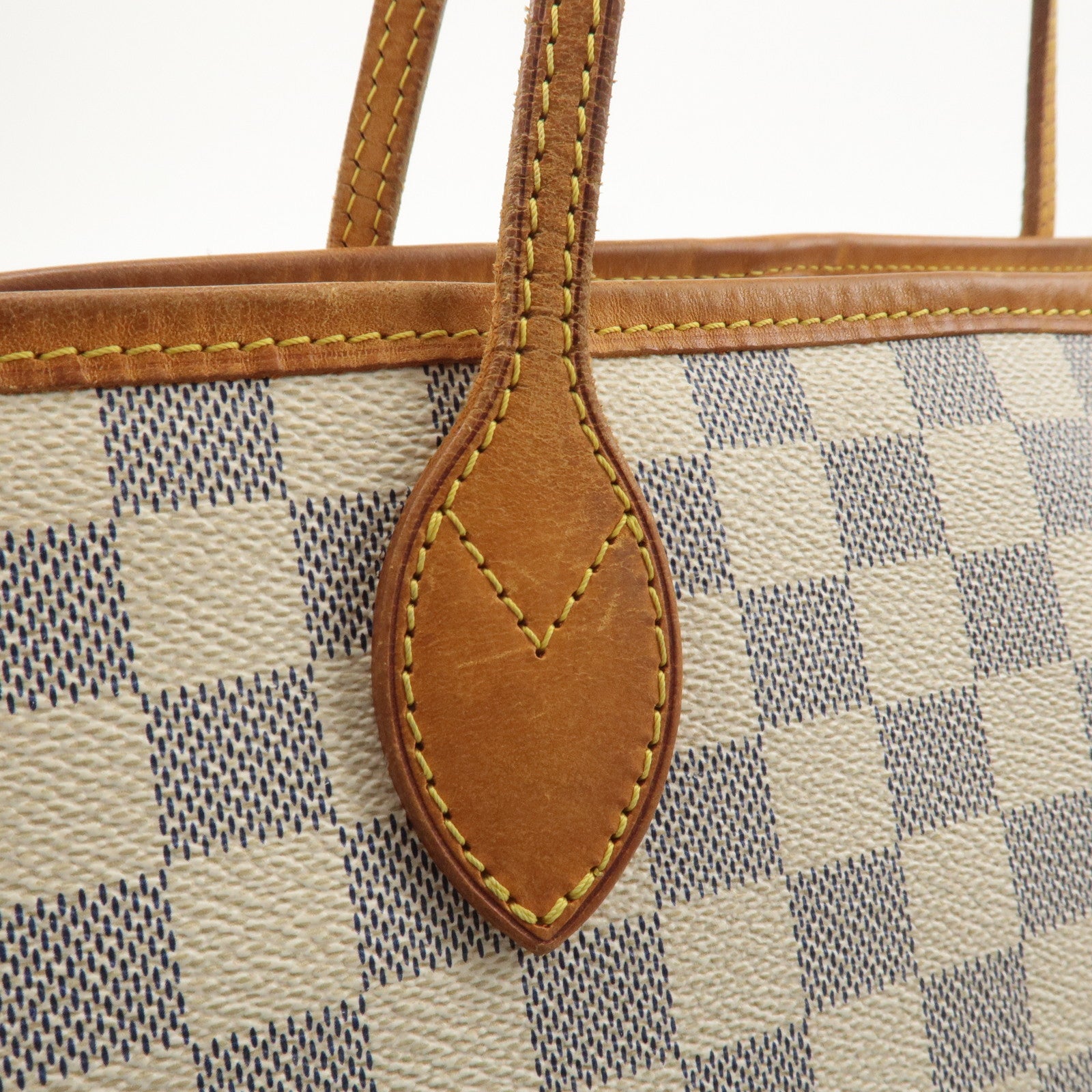 Louis Vuitton Damier Azur Neverfull MM Canvas Tote Bag N51107