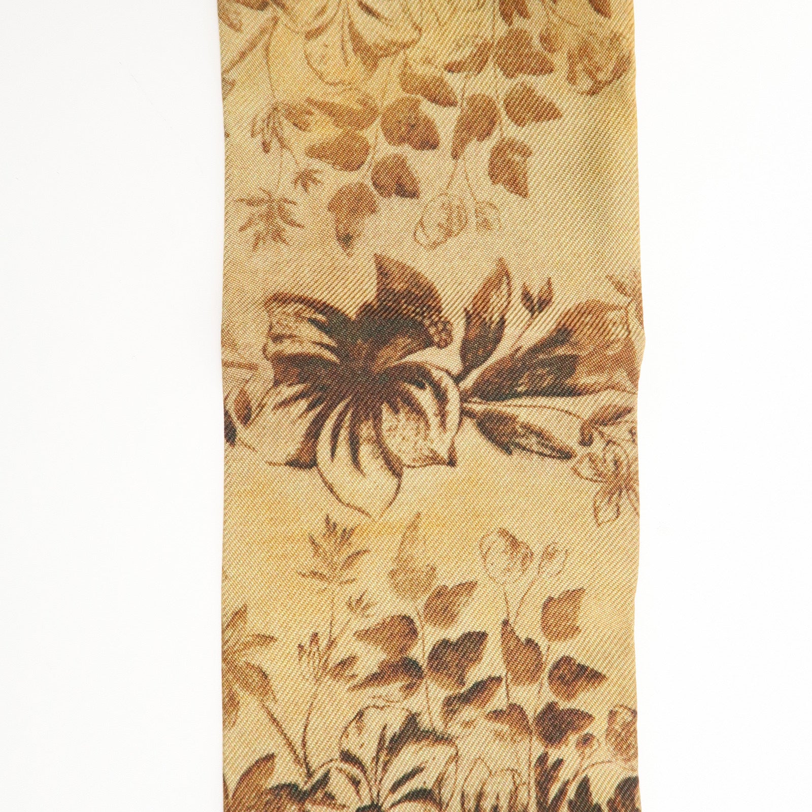 Christian Dior Silk 100% Mitza Scarf Flower Print Brown