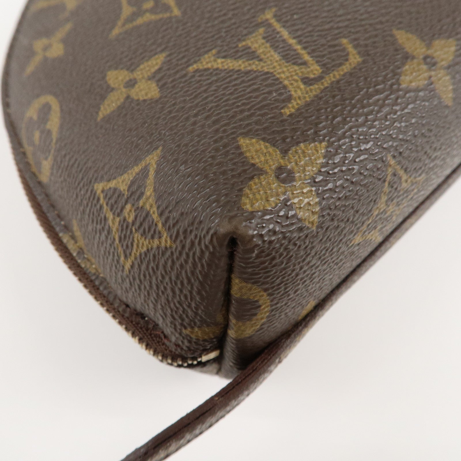 Louis Vuitton Monogram Trousse Demi Ronde Pouch M47520 Used