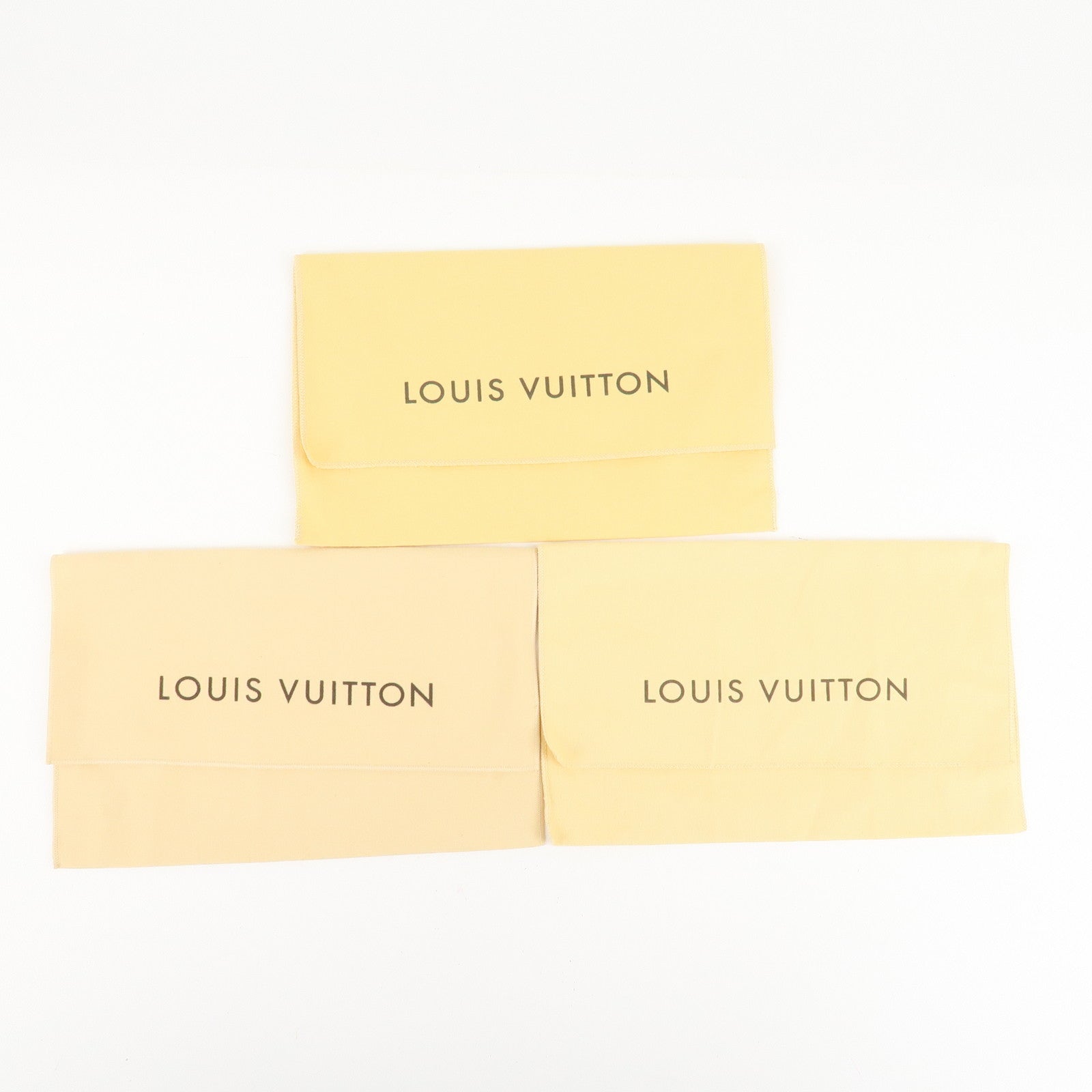 Louis Vuitton Set Of 10 Dust Bag Flap Style Beige Used