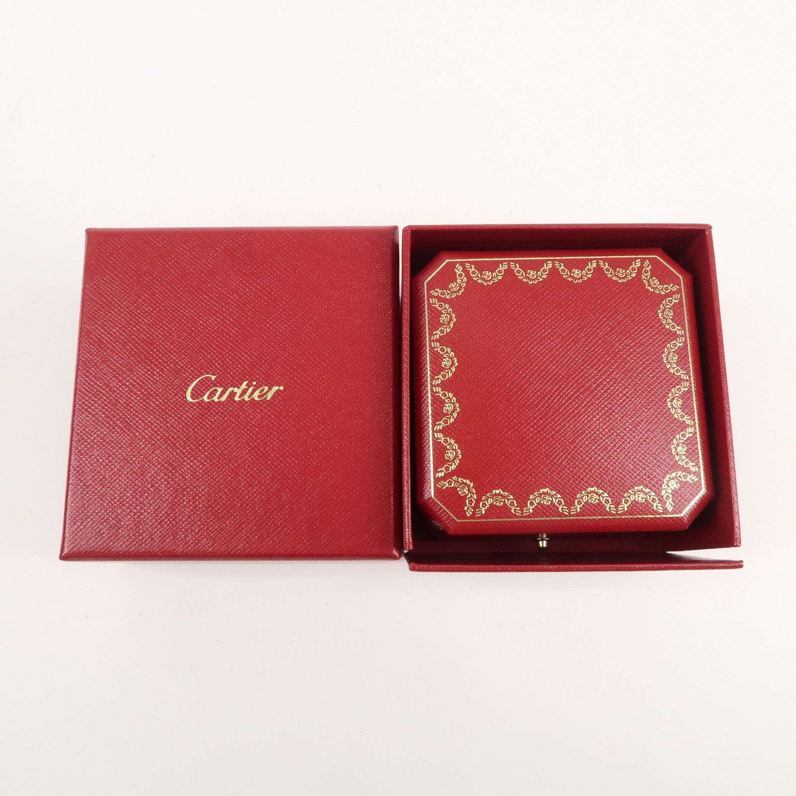 Cartier Set of 2 Ring Box Display Box Jewelry Box For Ring Red