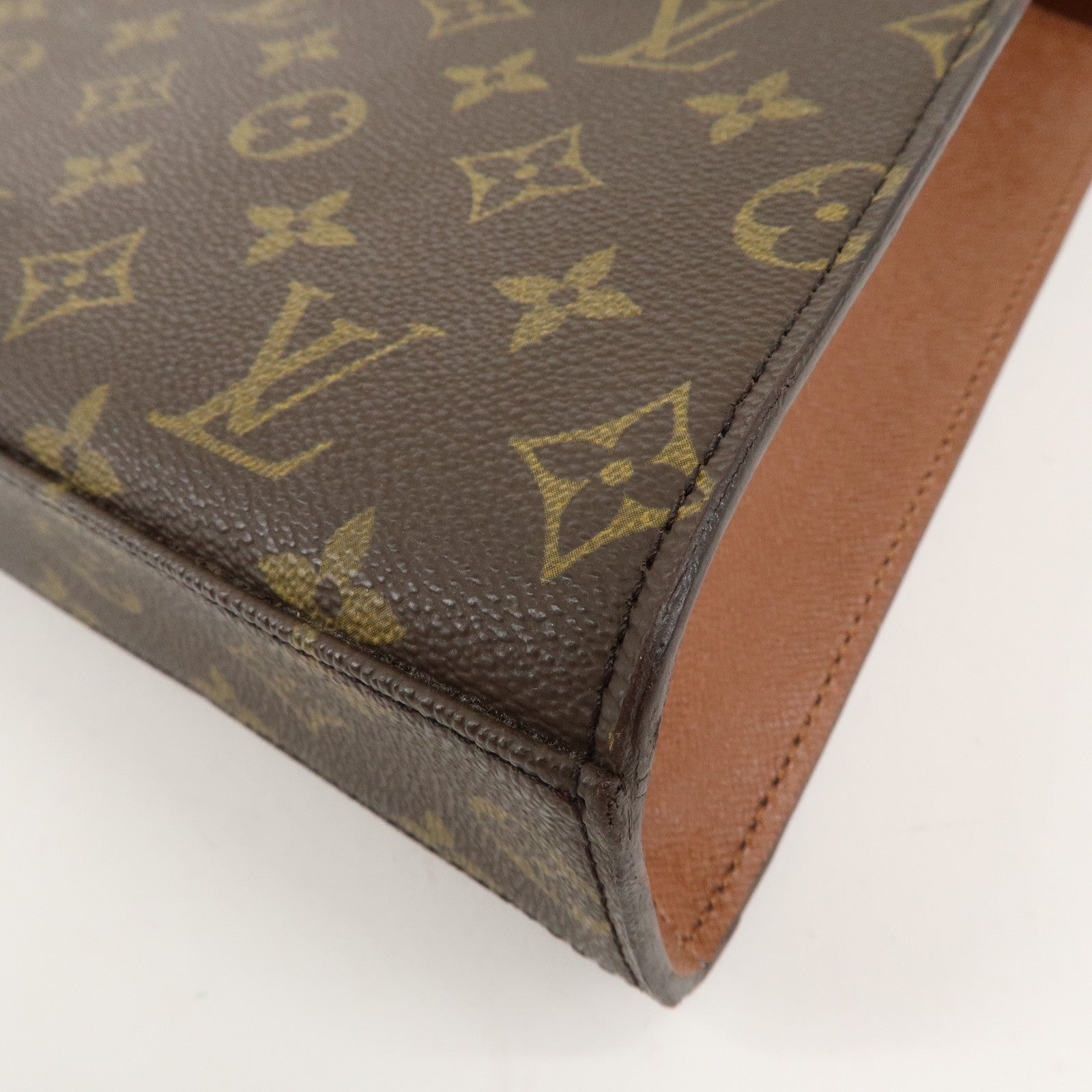 Louis Vuitton Monogram Malesherbes Hand Bag Brown M51379