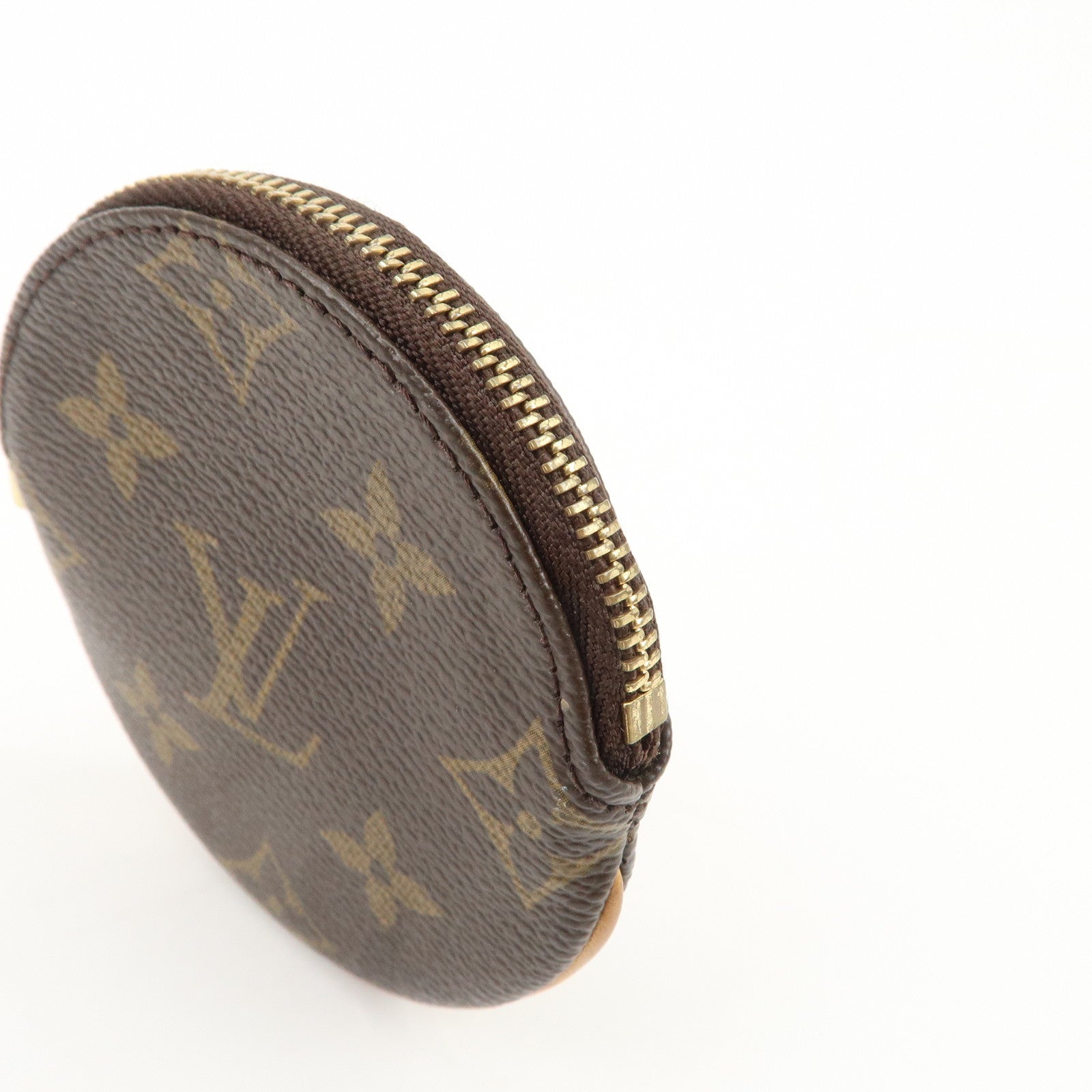 Louis Vuitton Monogram Porte Monnaie Rond Coin Case M95043 Used