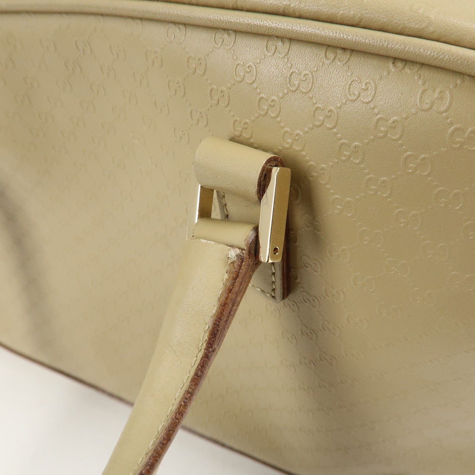 GUCCI Micro Guccissima Leather Hand Bag Beige 000.0852.2123