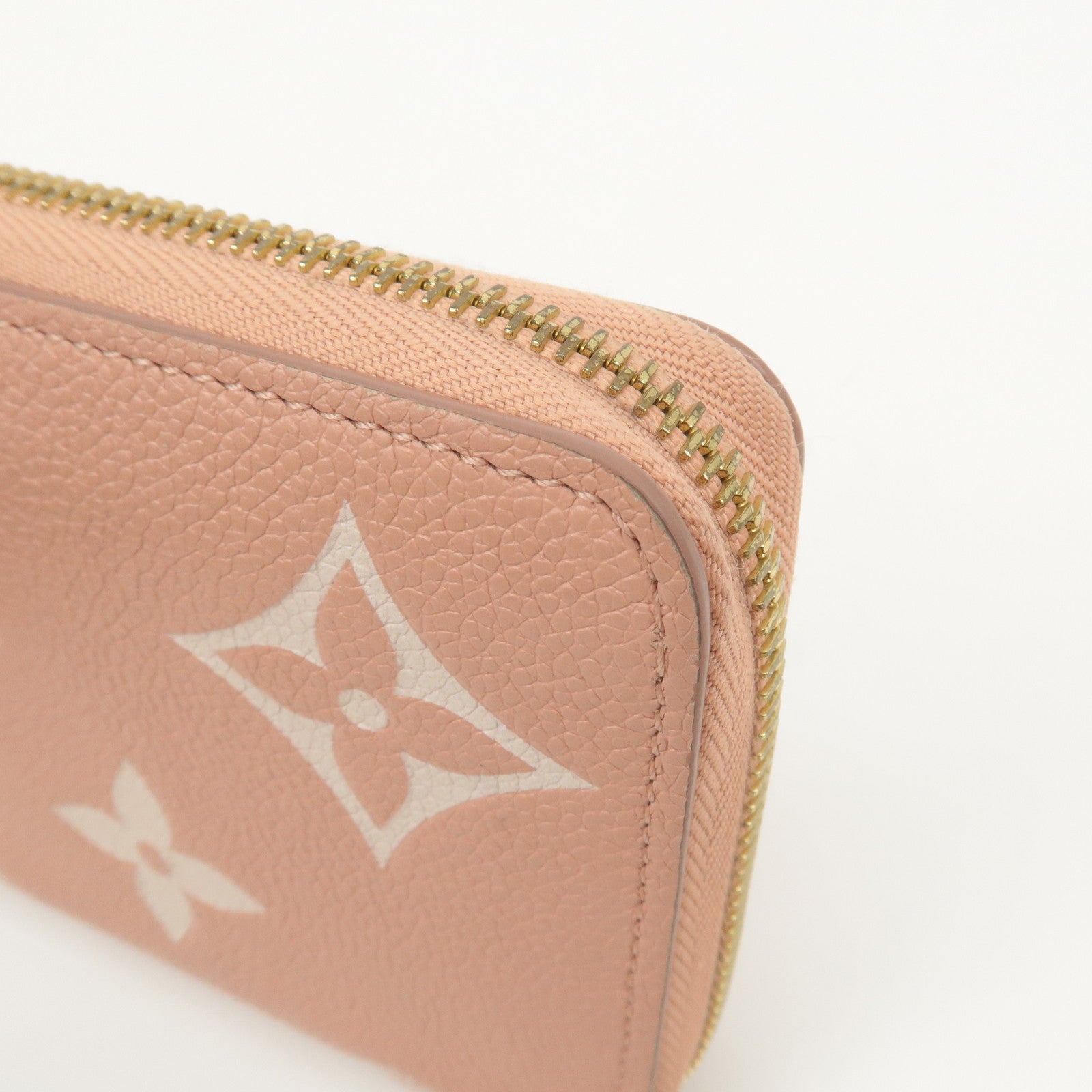 Louis Vuitton Monogram Empreinte Bicolor Zippy Wallet Rose M81645 Used