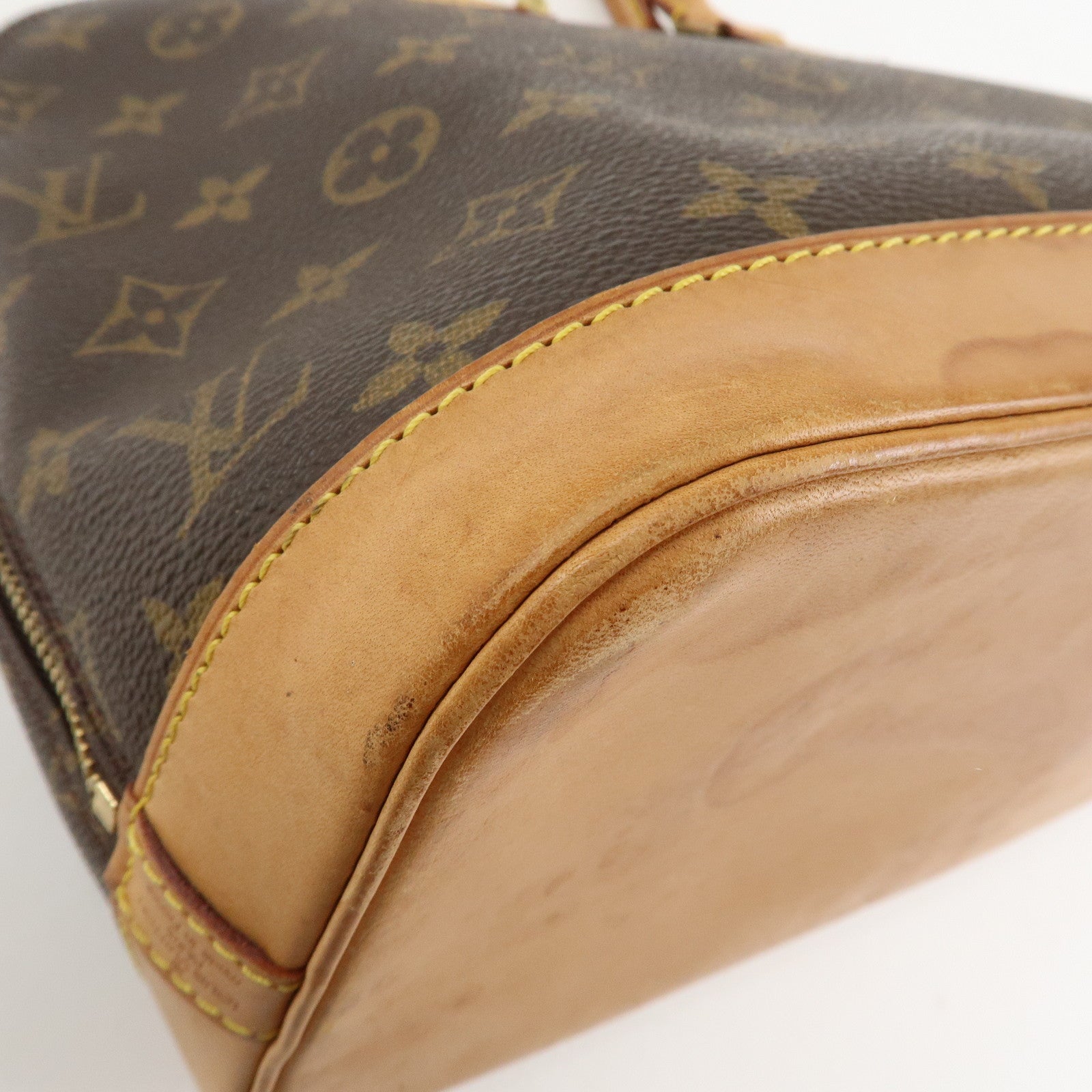 Louis Vuitton Monogram Alma Hand Bag Brown M51130 Used