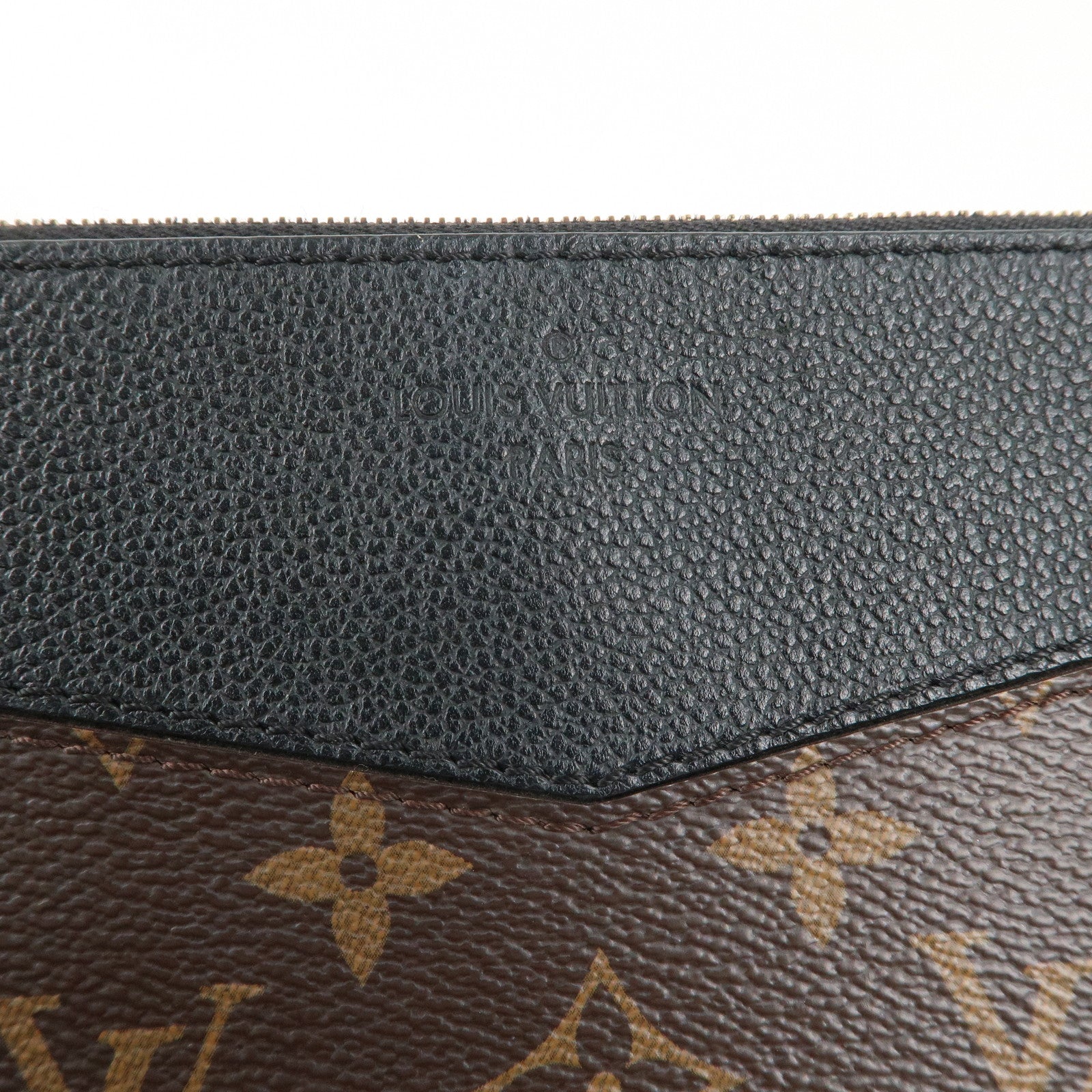 Louis Vuitton Monogram Daily Pouch Clutch Bag Noir Brown M62048